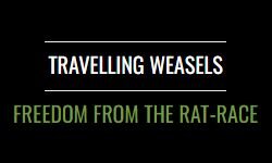 Doninhas-pescadoras itinerantes (travellingweasels.com)