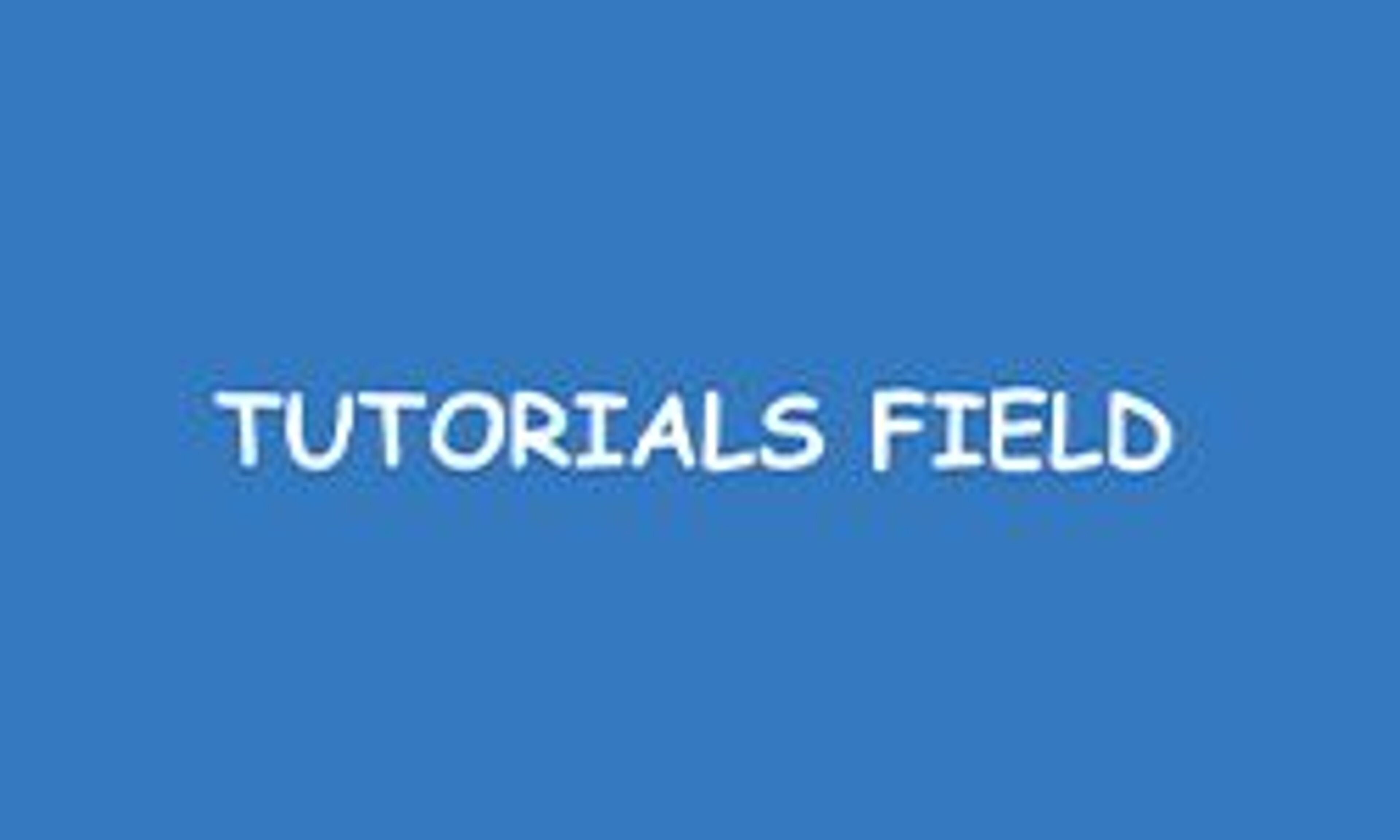 Campo tutorial (tutorialsfield.com)