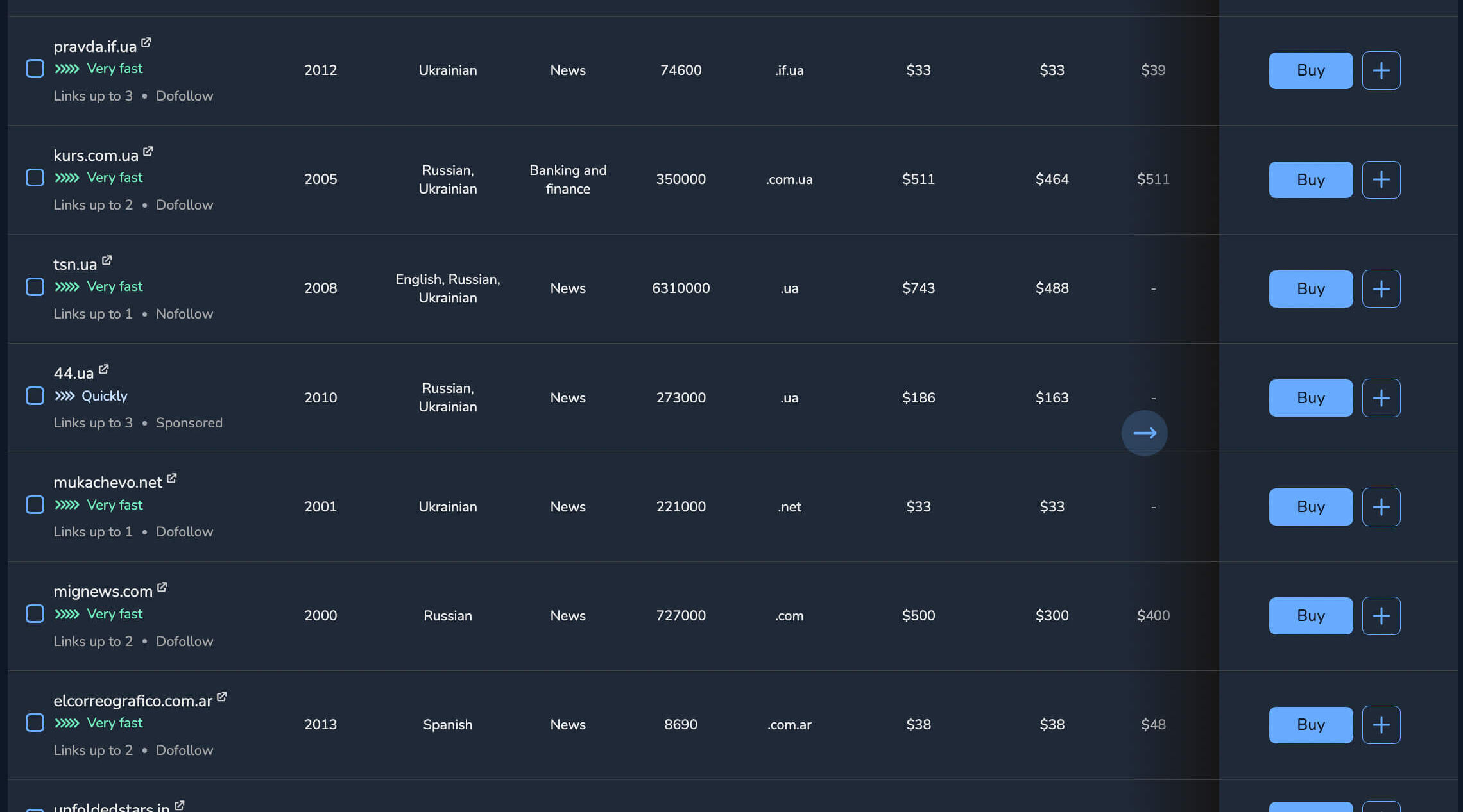Каталог сайтов dark-theme