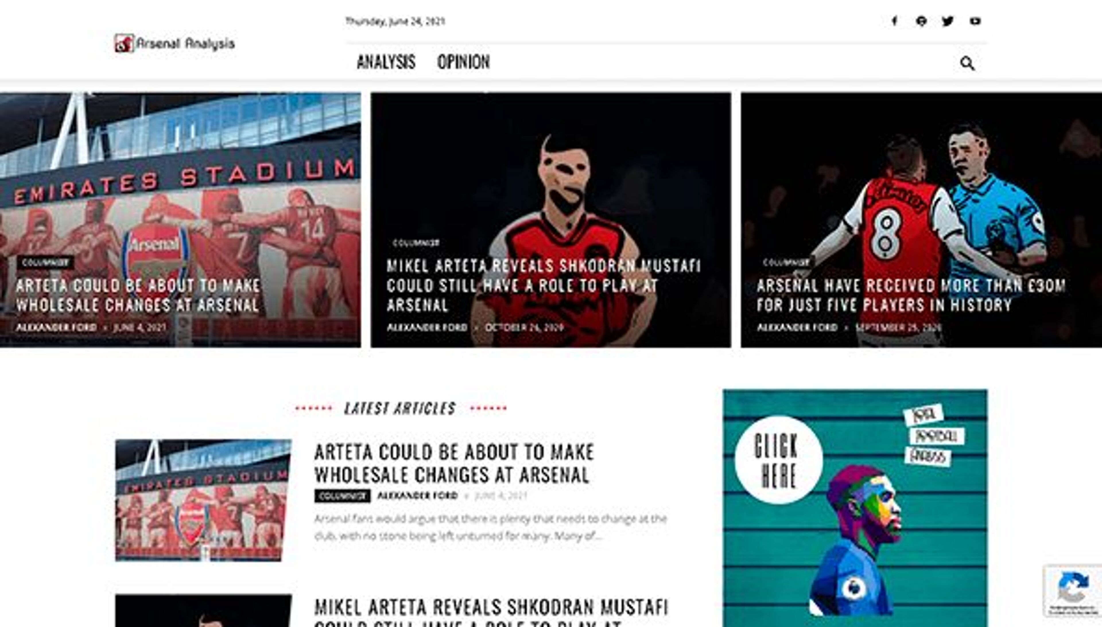 Анализ футбольного клуба "Арсенал" (arsenalfcanalysis.com)