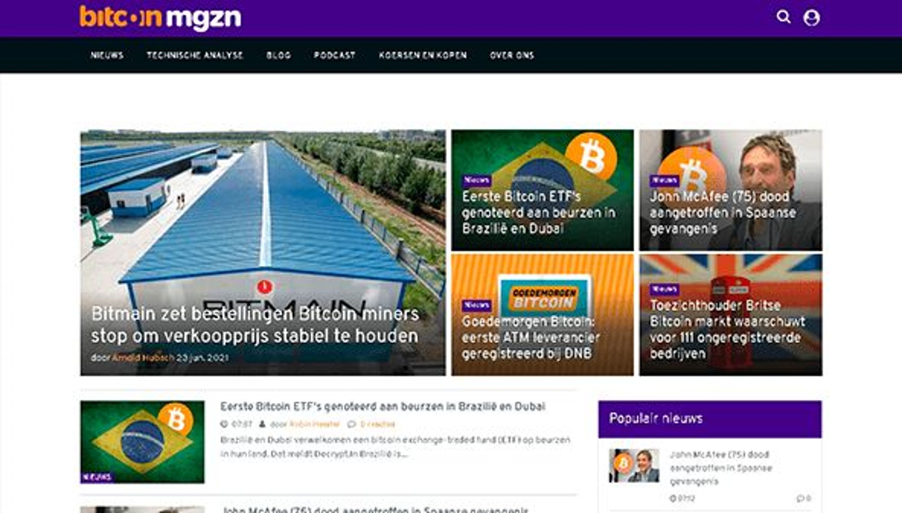 Bitcoin-lehti (bitcoinmagazine.nl)