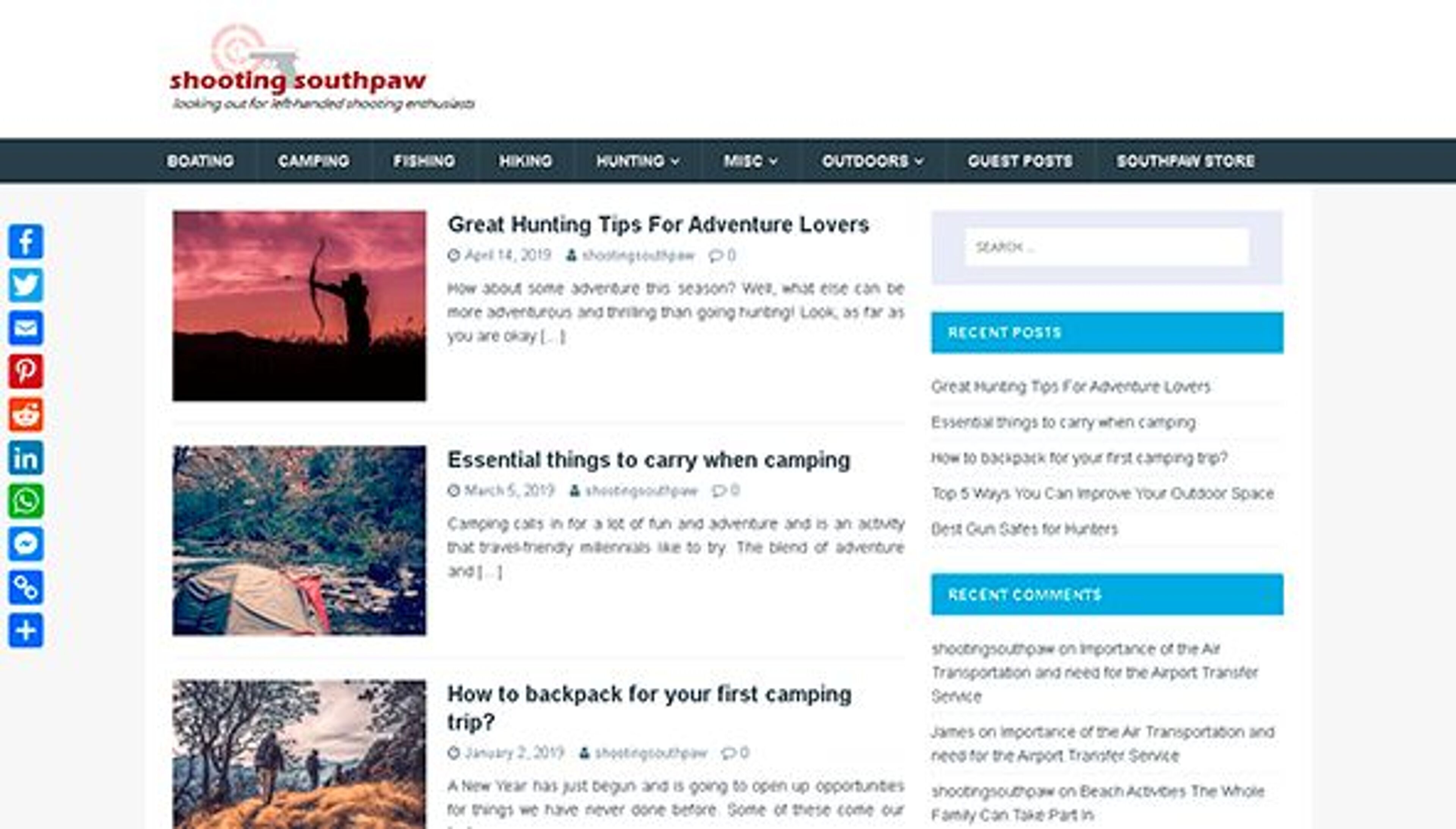 Lövő balkezes (blog.shootingsouthpaw.com)