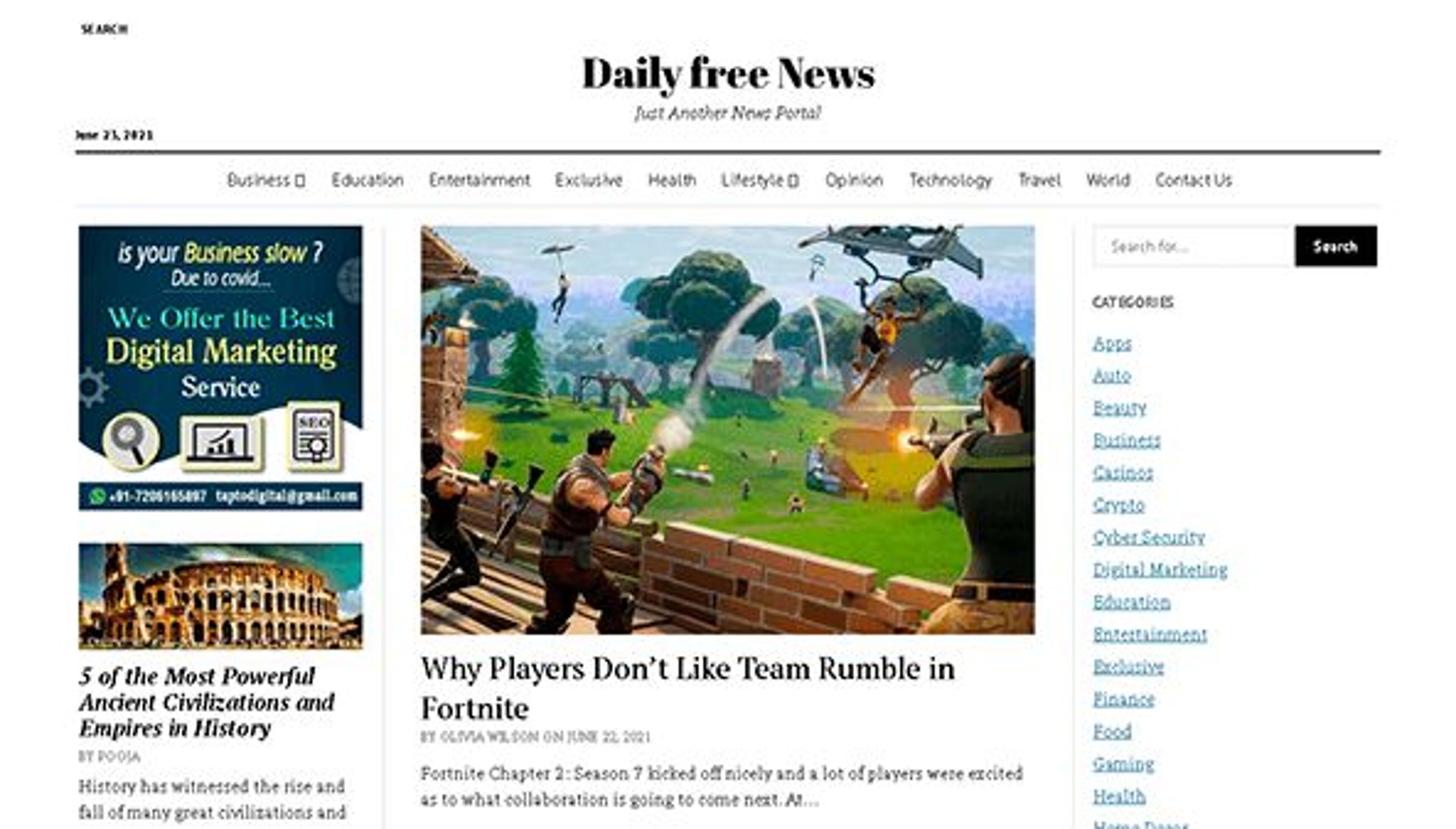 Бесплатный блог организации (blogs.orgfree.com)