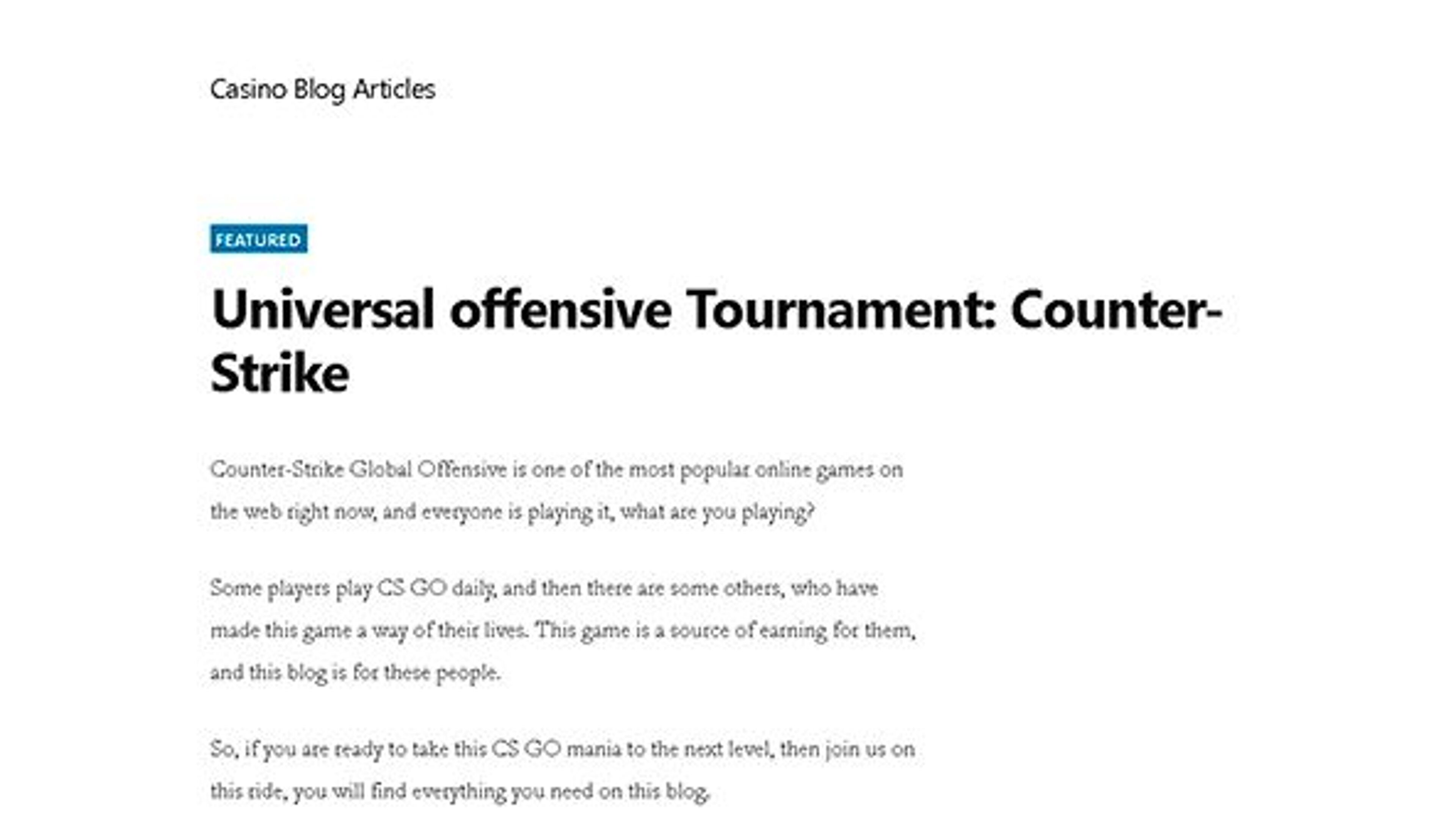 Articoli del blog del casinò (casinosblog.net)