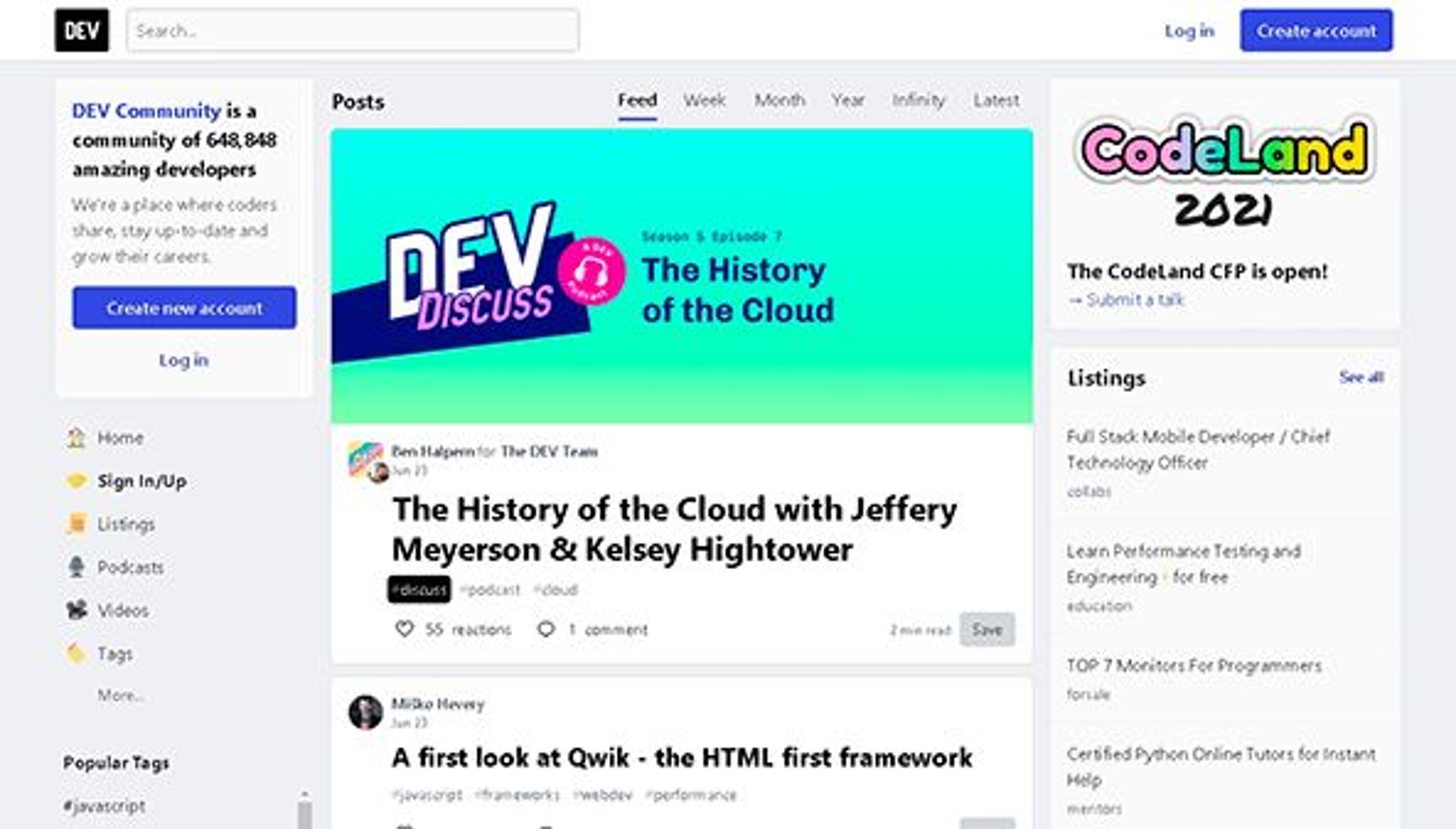 Comunità di sviluppo (dev.to)