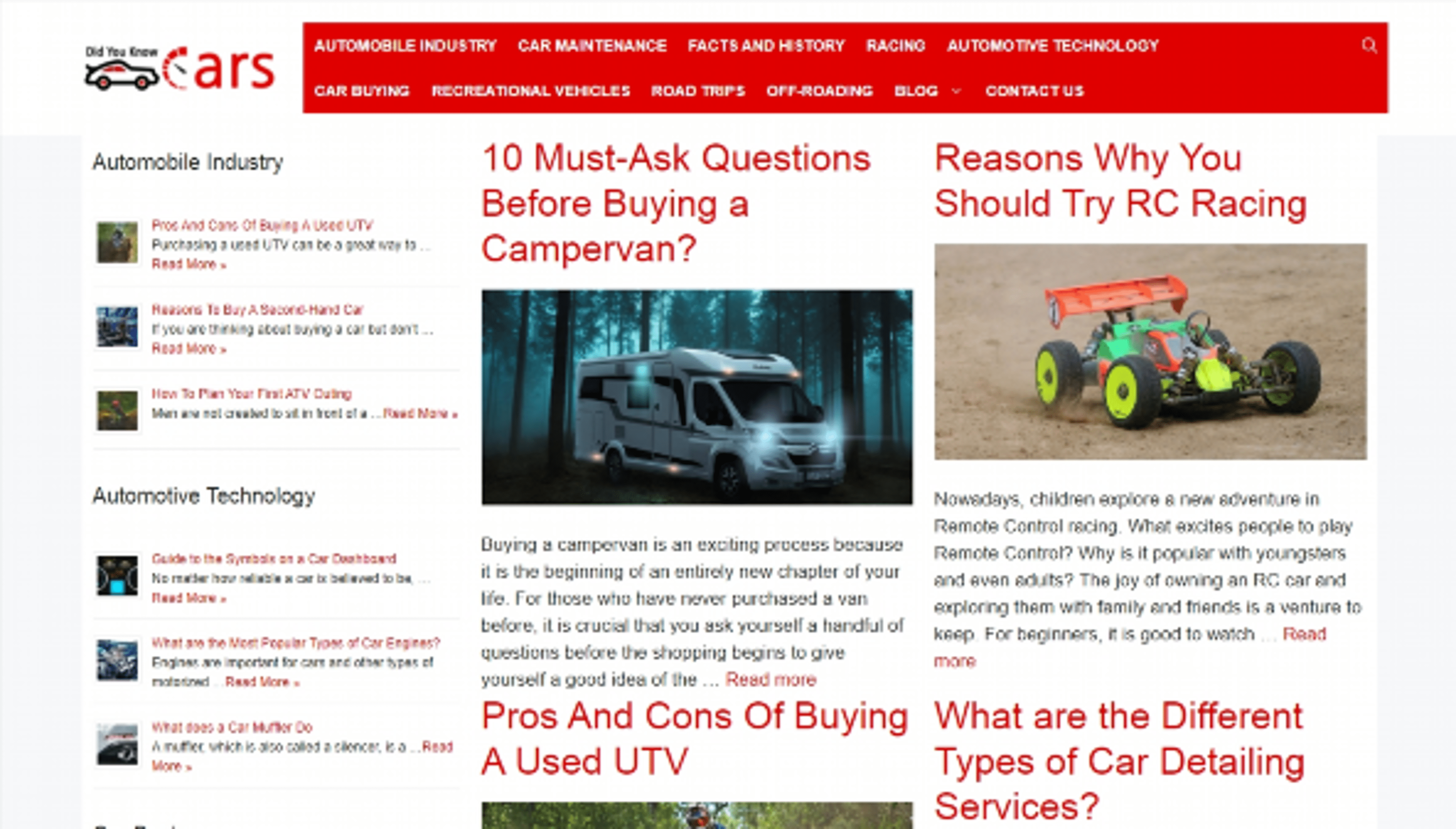 Знаете ли вы, что автомобили (didyouknowcars.com)