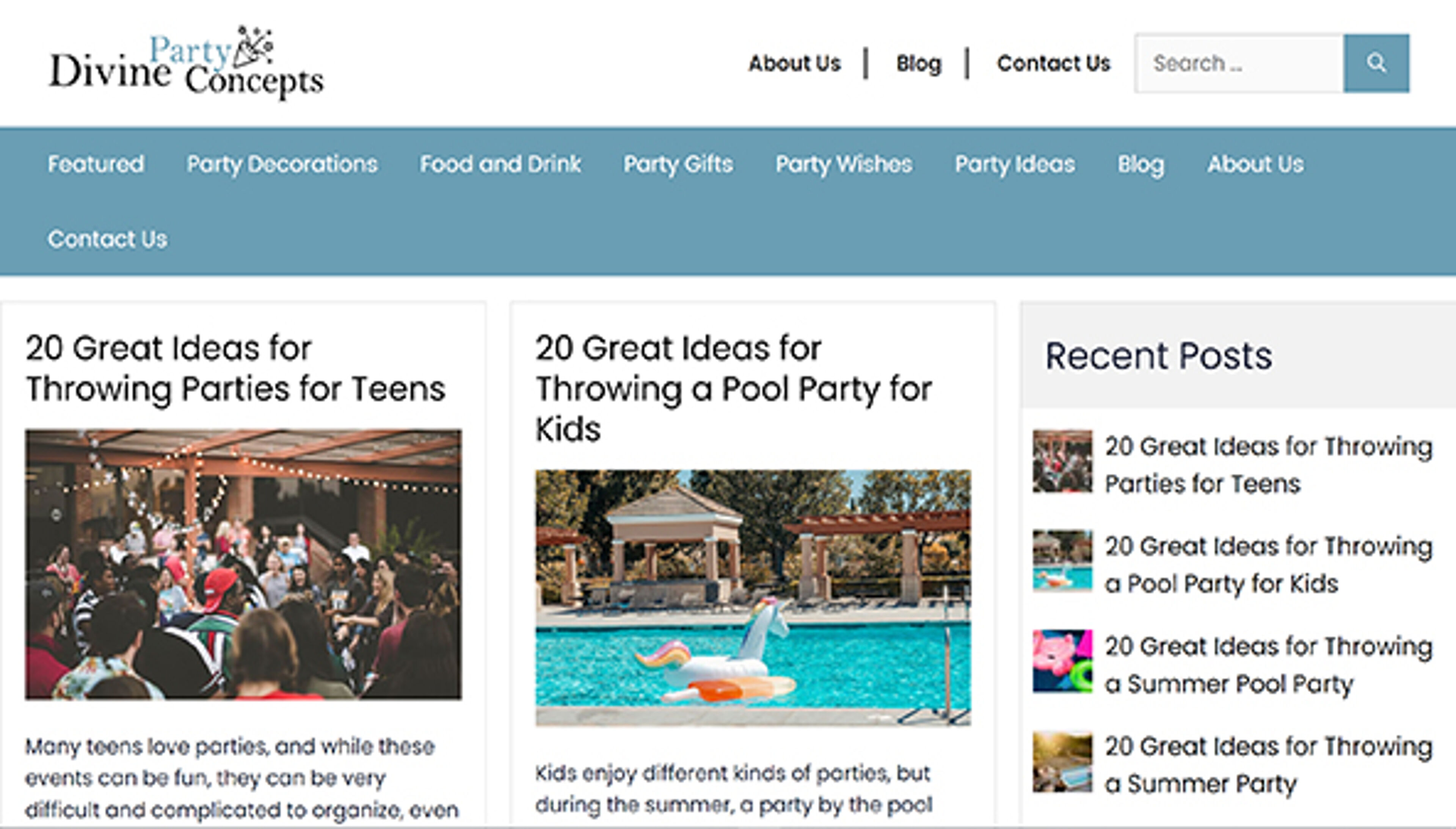 Jumalainen puolue käsitteet (divinepartyconcepts.com)