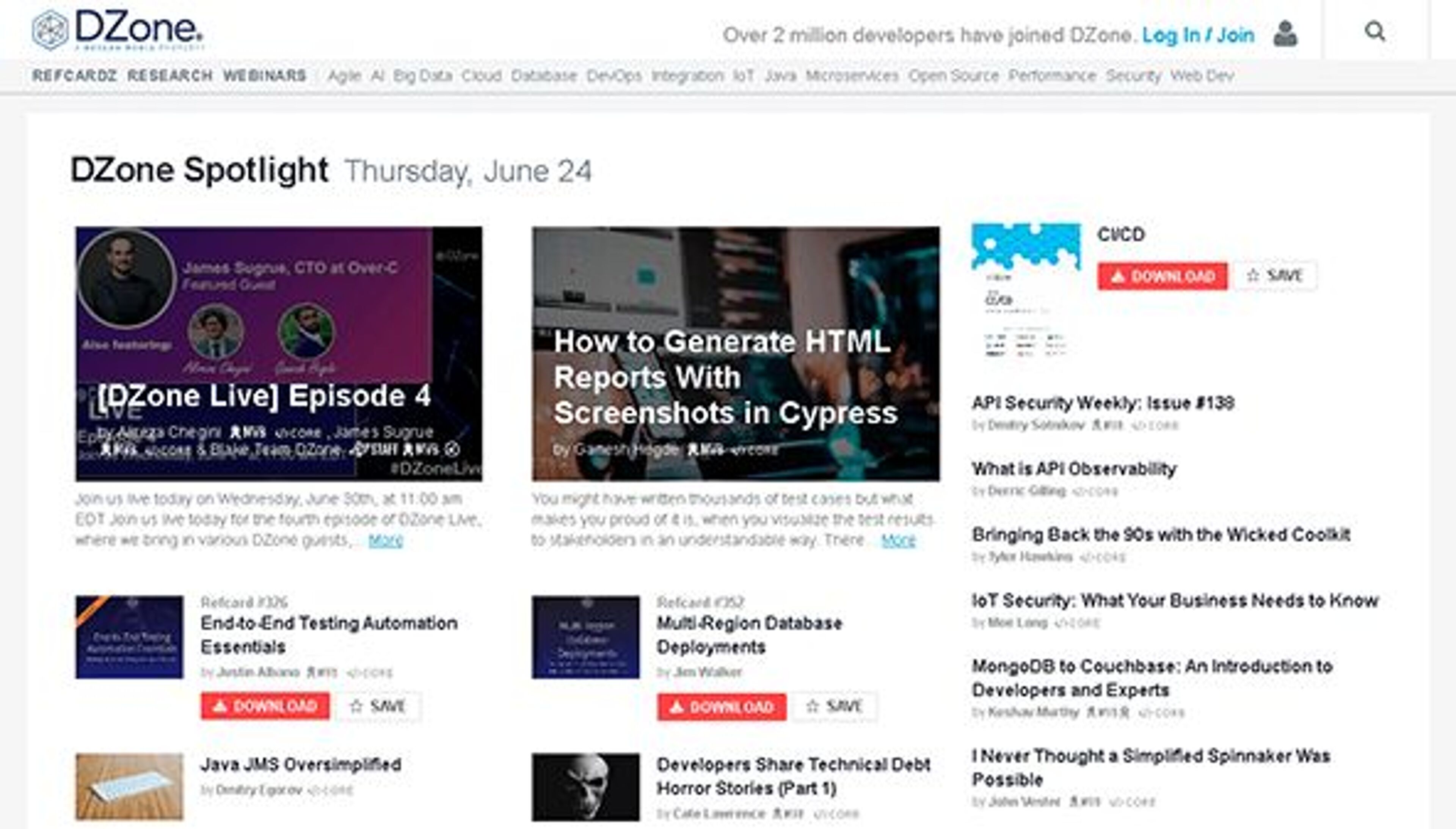 Дзона (dzone.com)