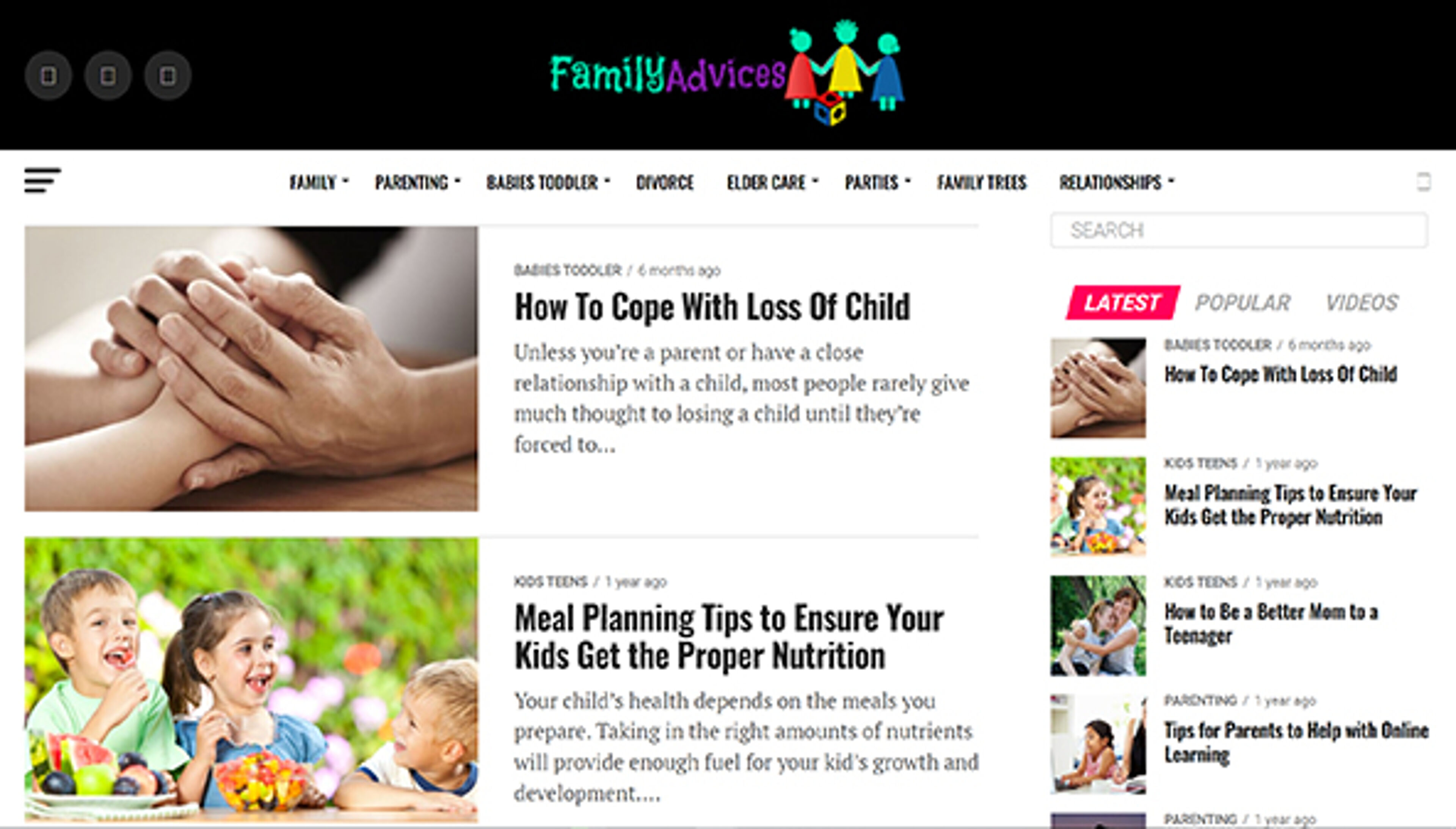 Családi tanácsok (familyadvices.com)