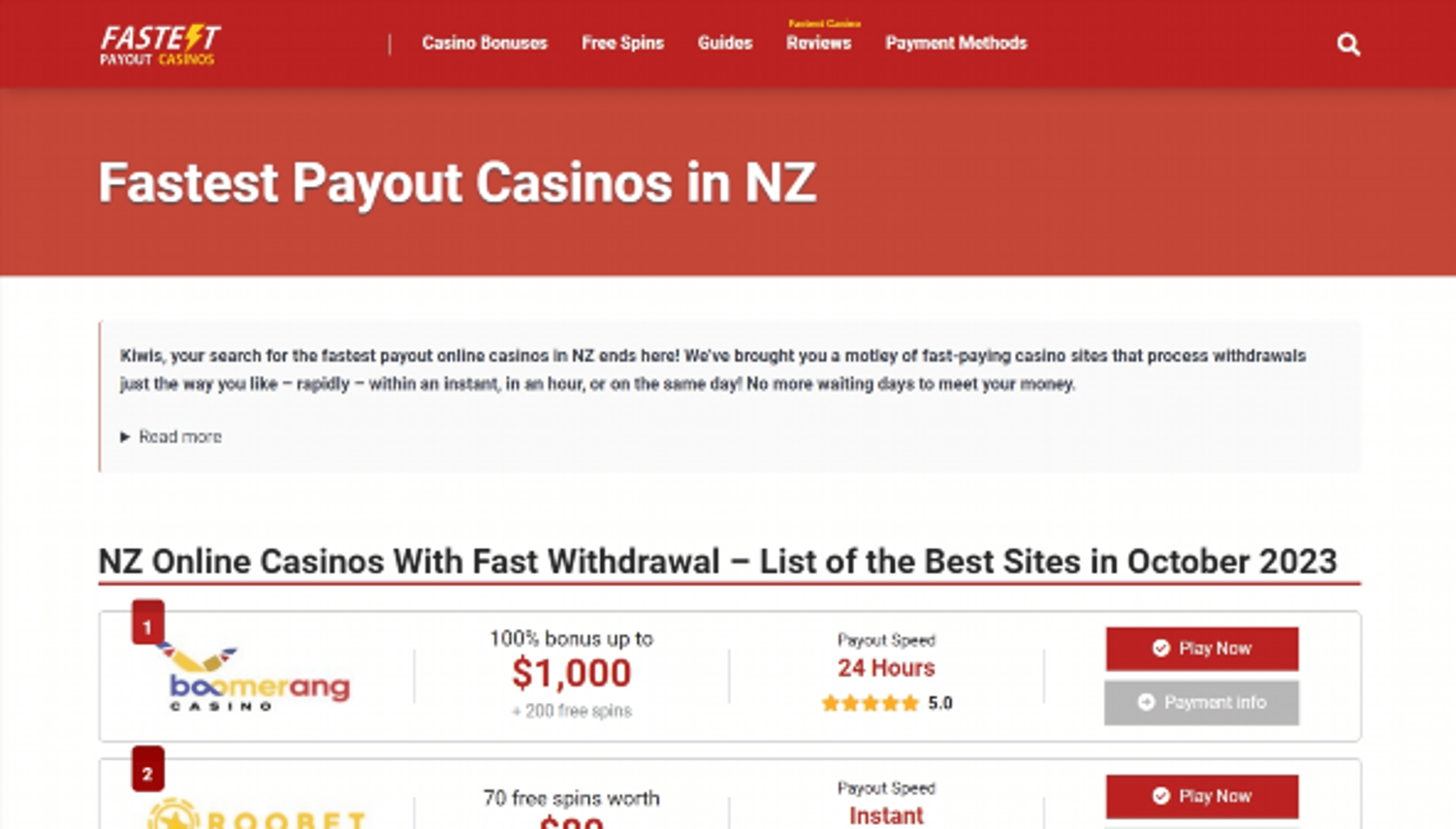 fastestpayoutcasinos.co.nz