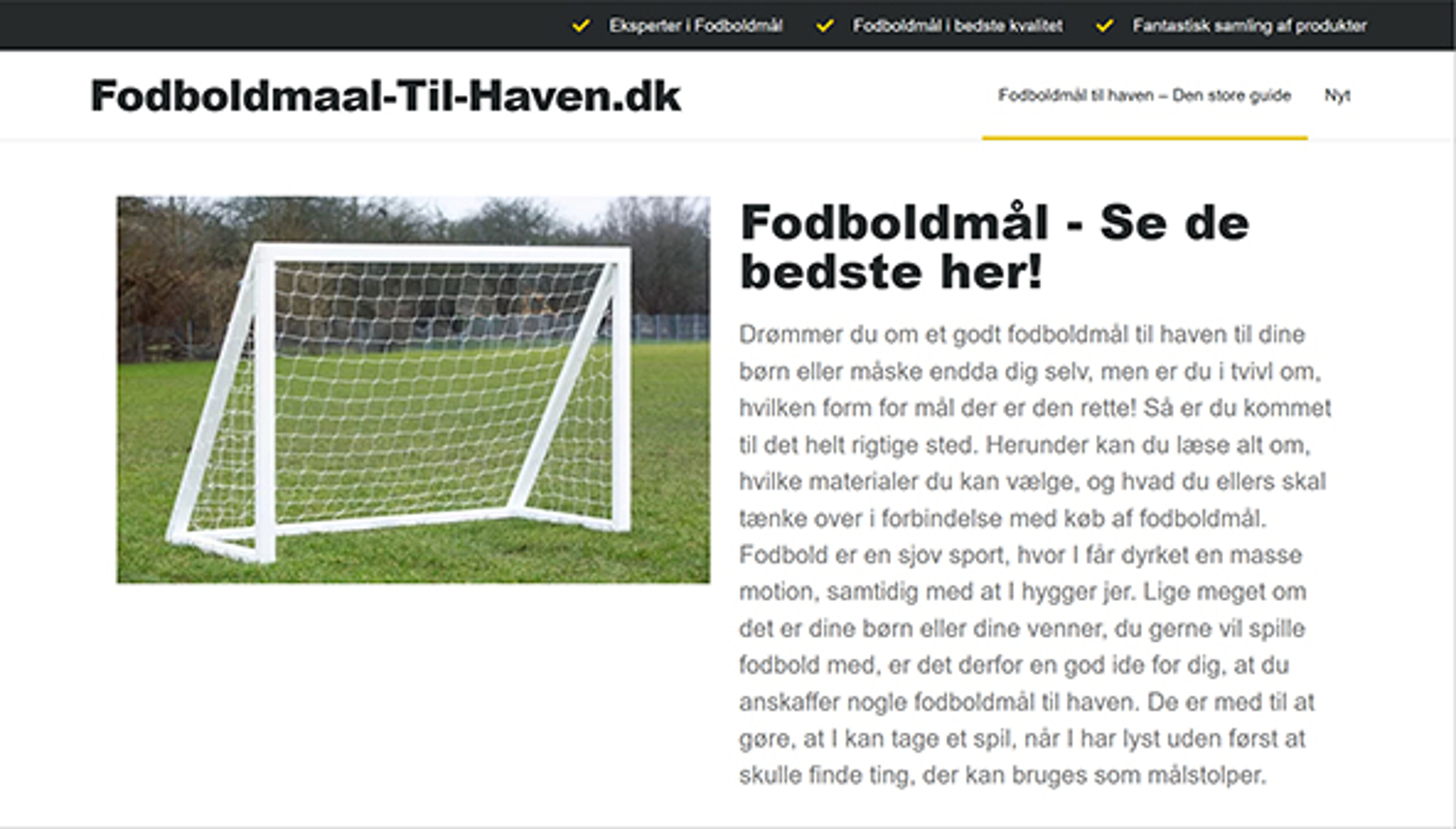fodboldmaal-til-haven.dk