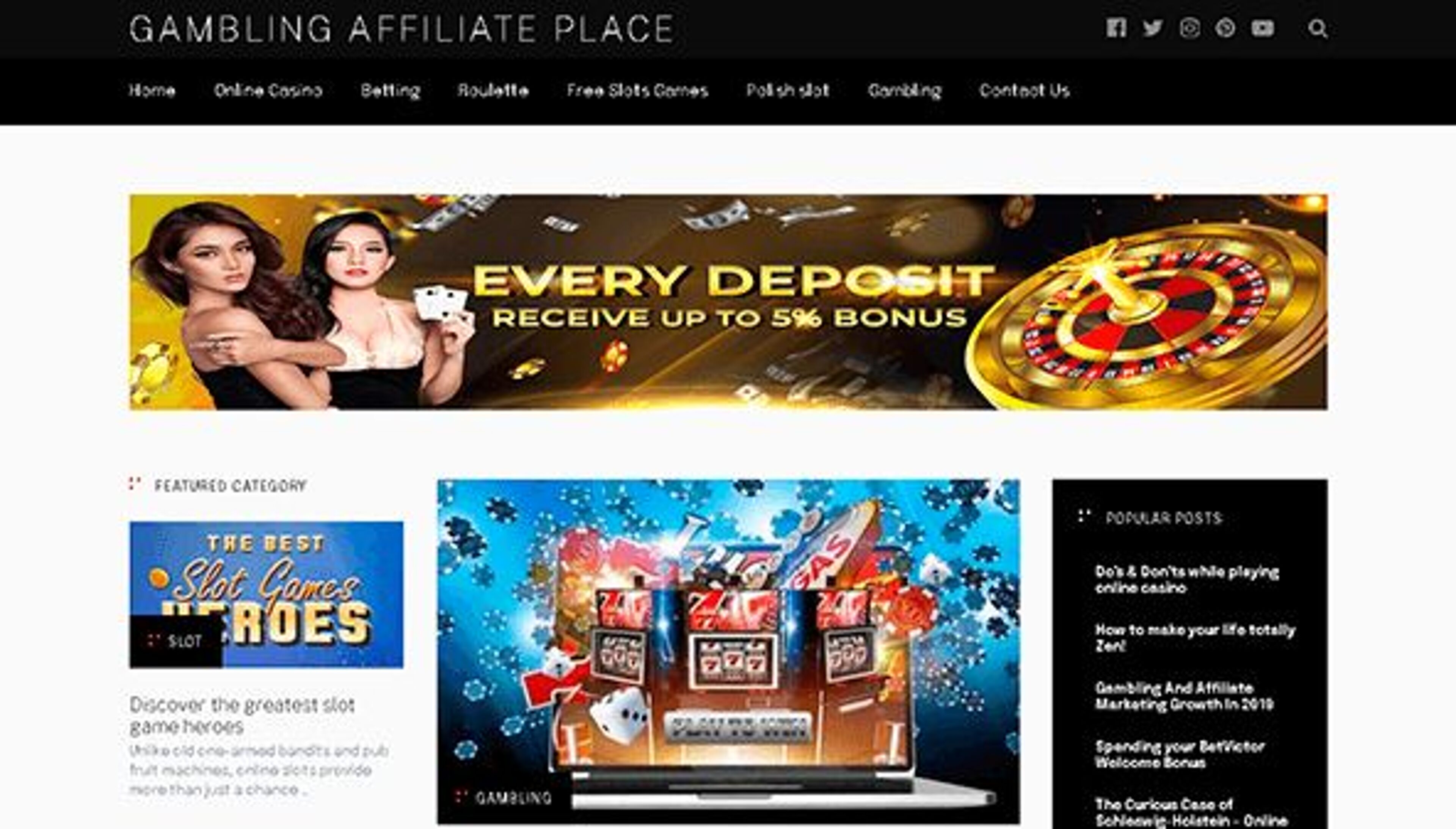 Szerencsejáték affiliate hely (gamblingaffiliateplace.com)