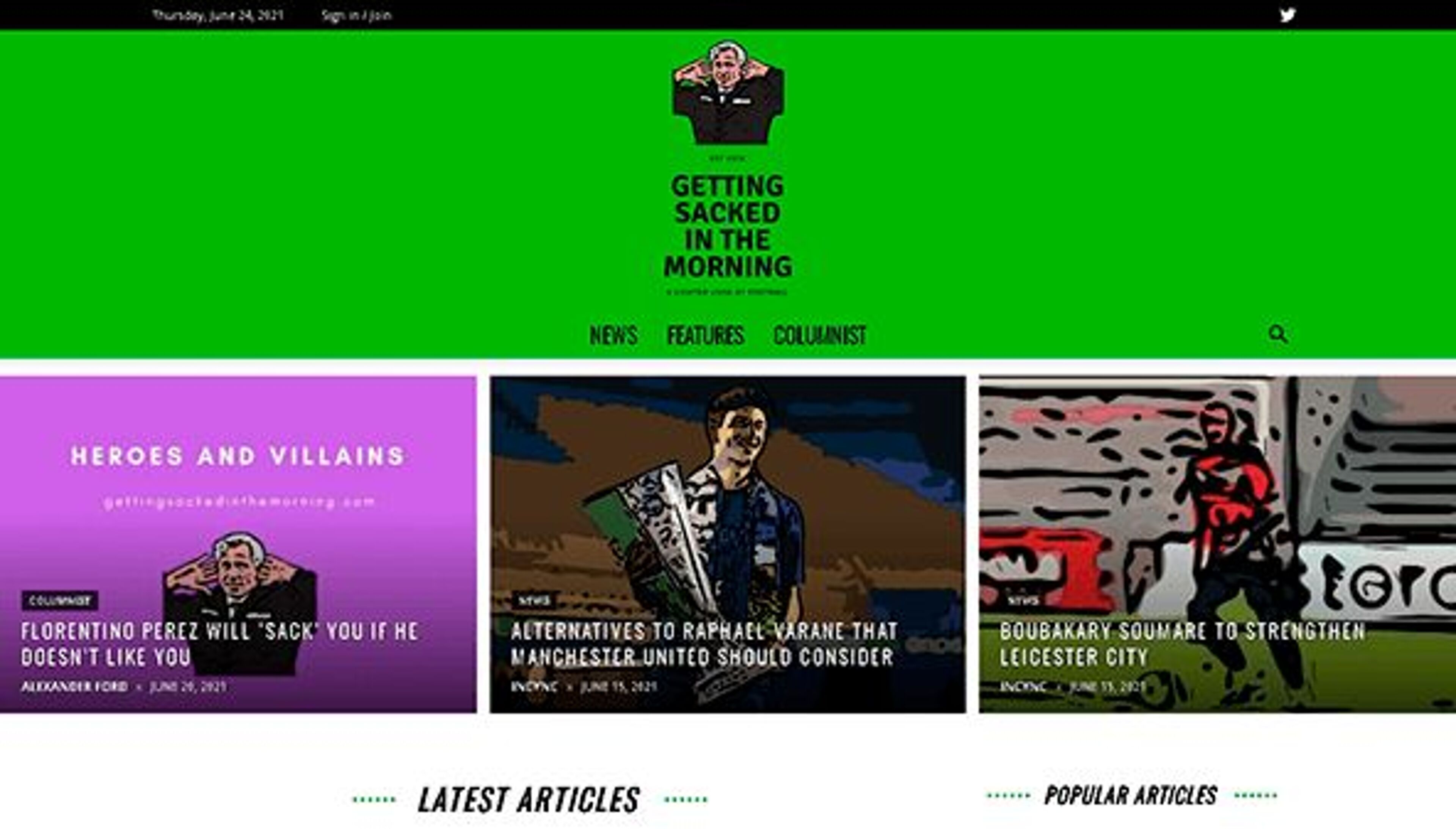 Увольнение по утрам (gettingsackedinthemorning.com)