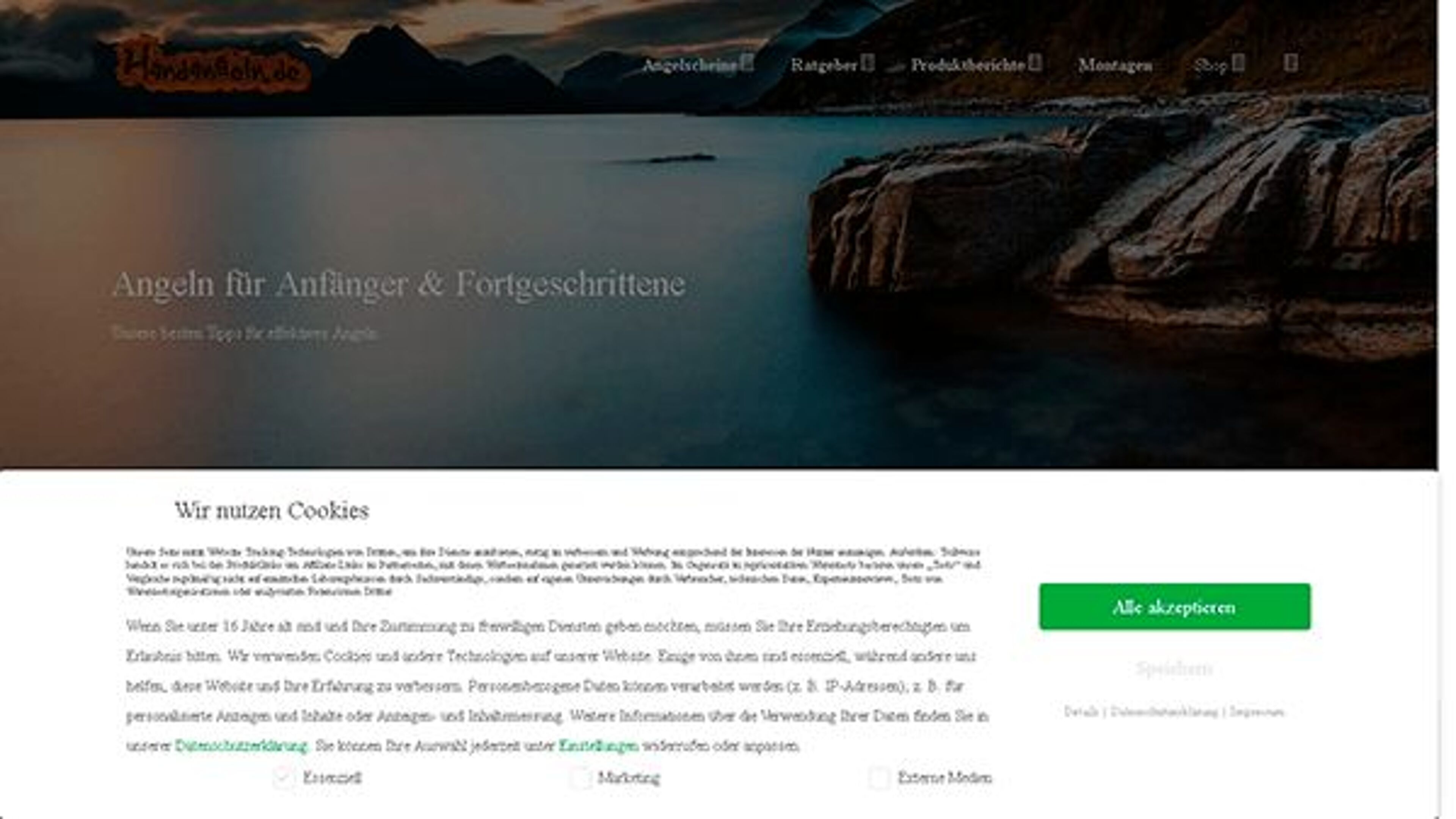 Ручная рыбалка (handangeln.de)