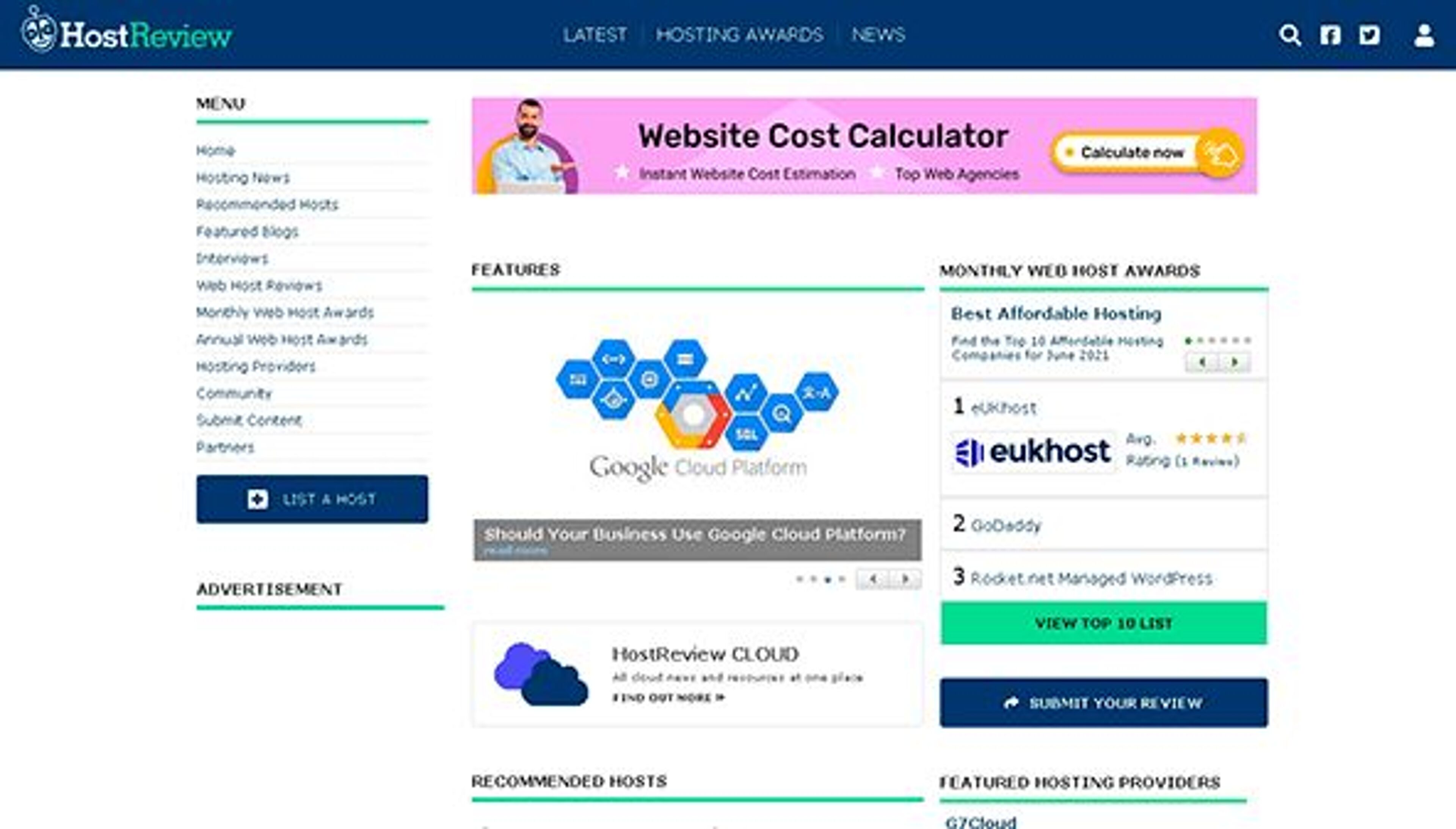 Обзор принимающей стороны (hostreview.com)