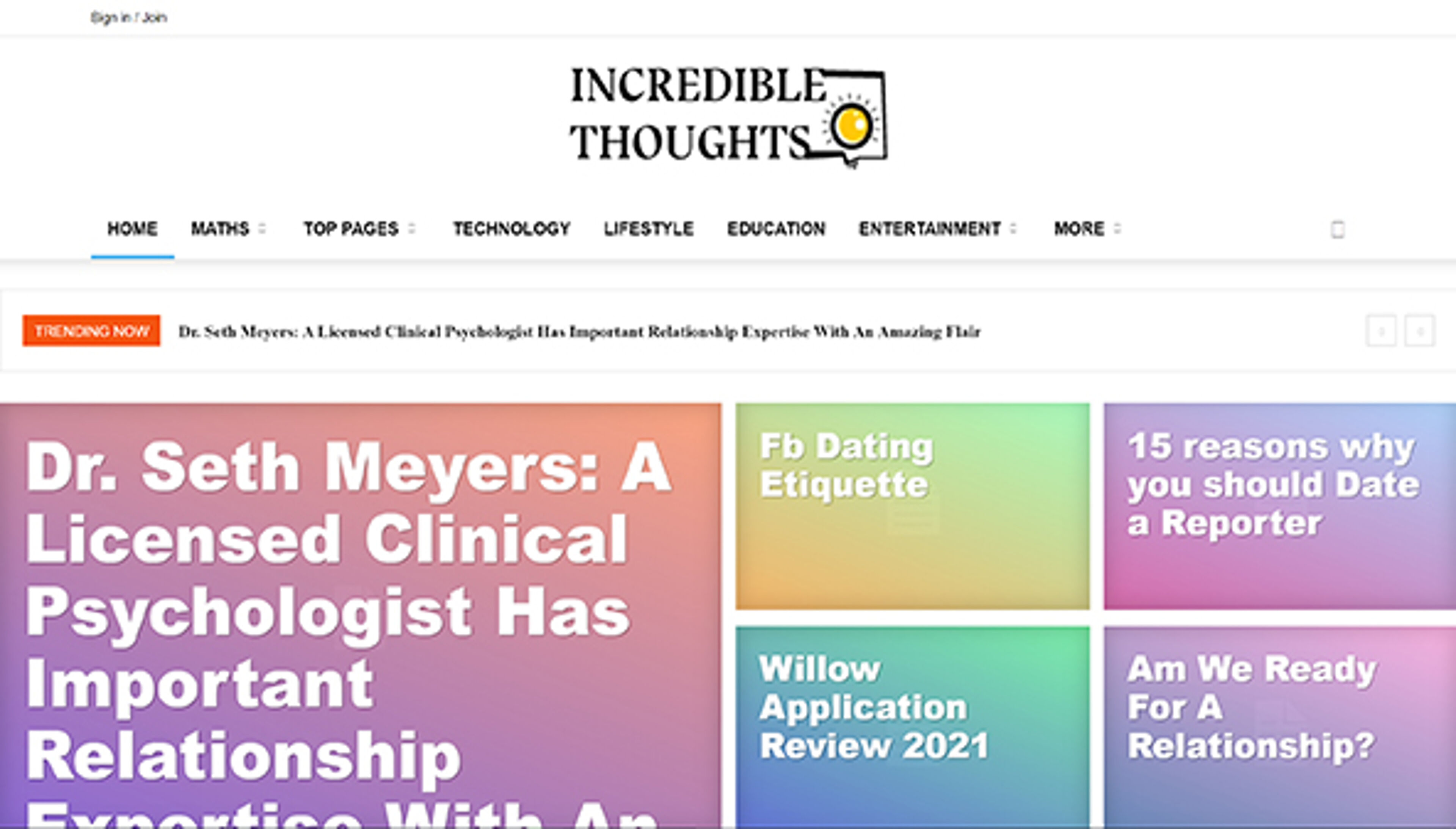 Pensieri incredibili (incrediblethoughts.co)