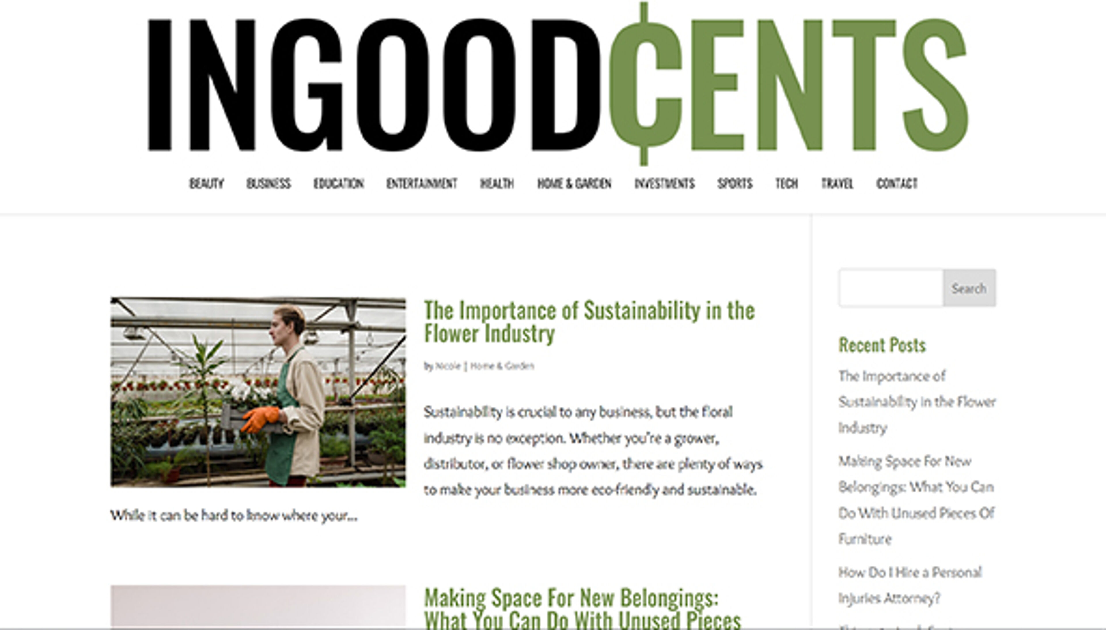 На хорошие центы (ingoodcents.com)