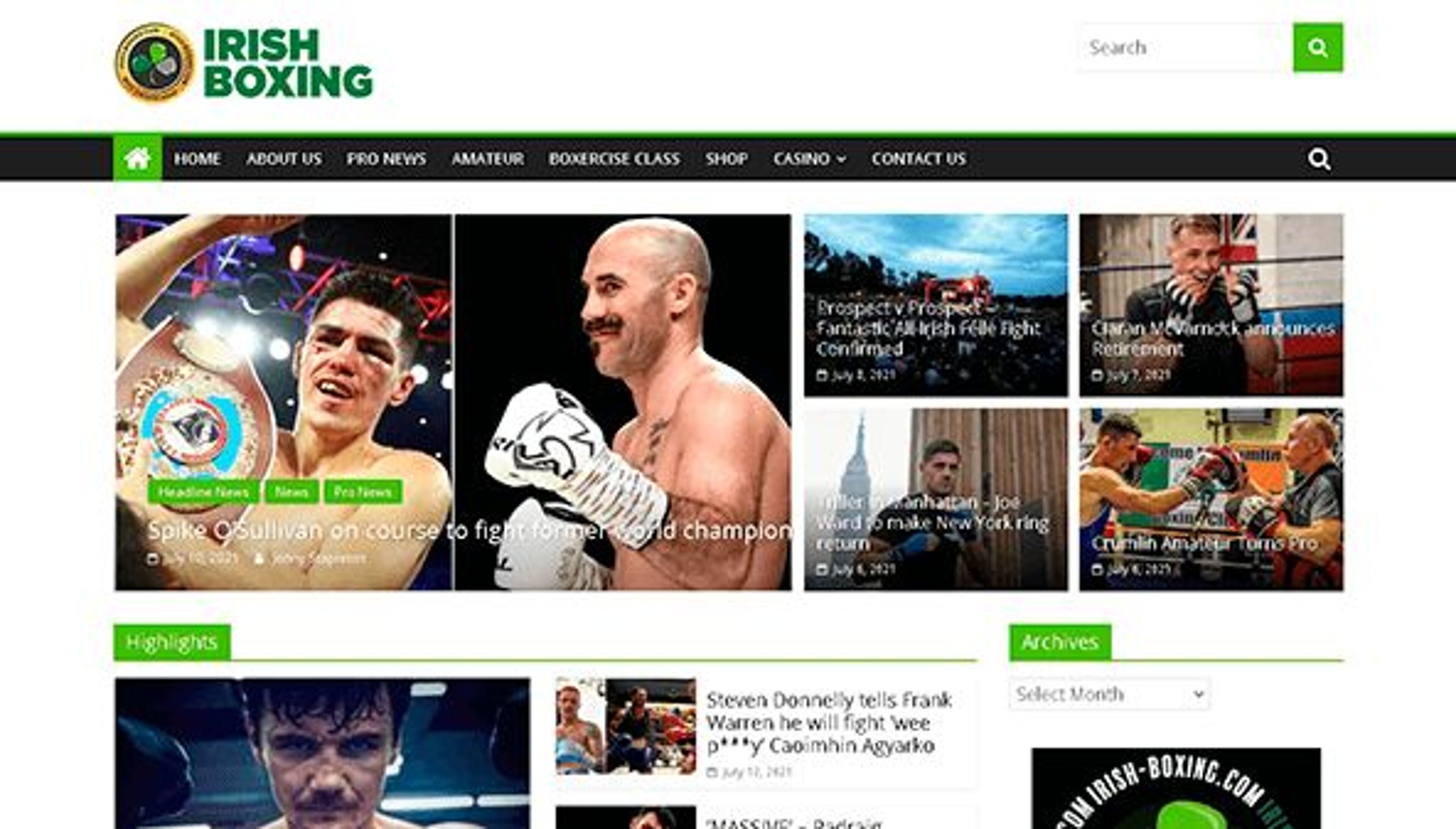 Irsk boksing (irish-boxing.com)