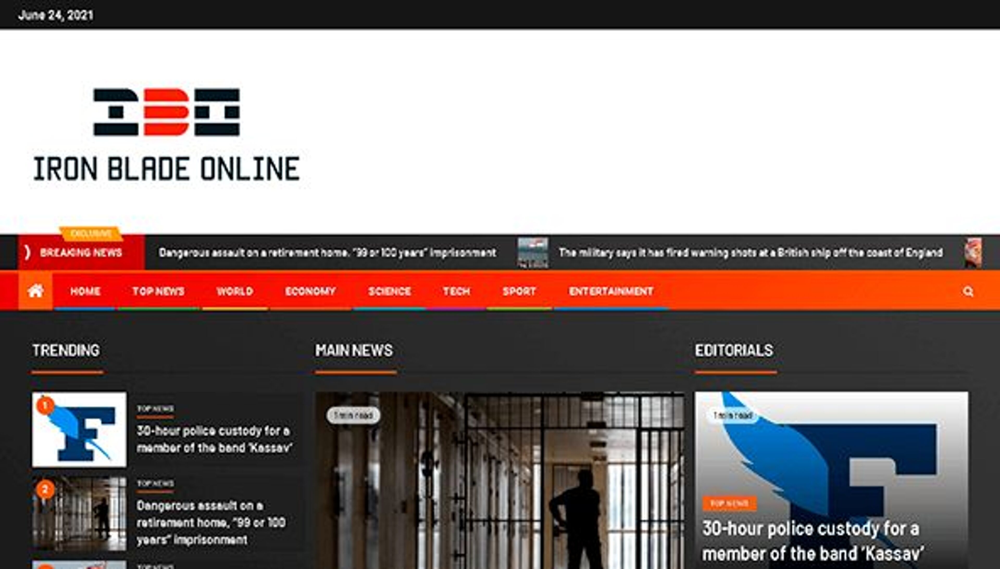 شفرة حديدية على الإنترنت (ironbladeonline.com)