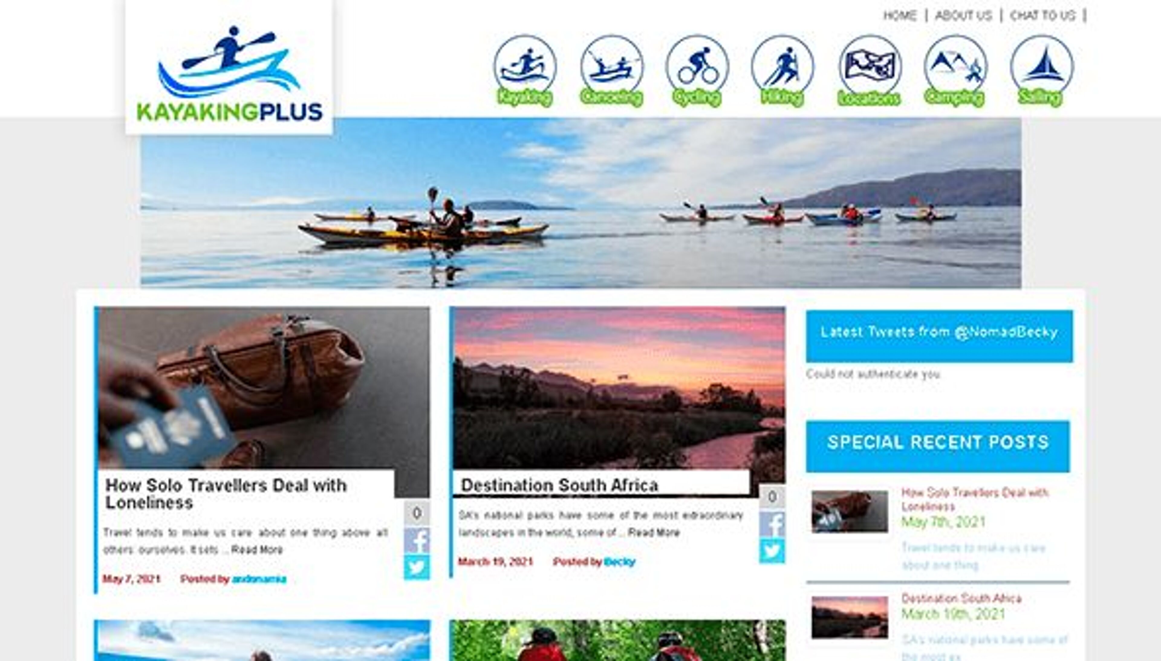 Kajakozás plusz (kayakingplus.com)