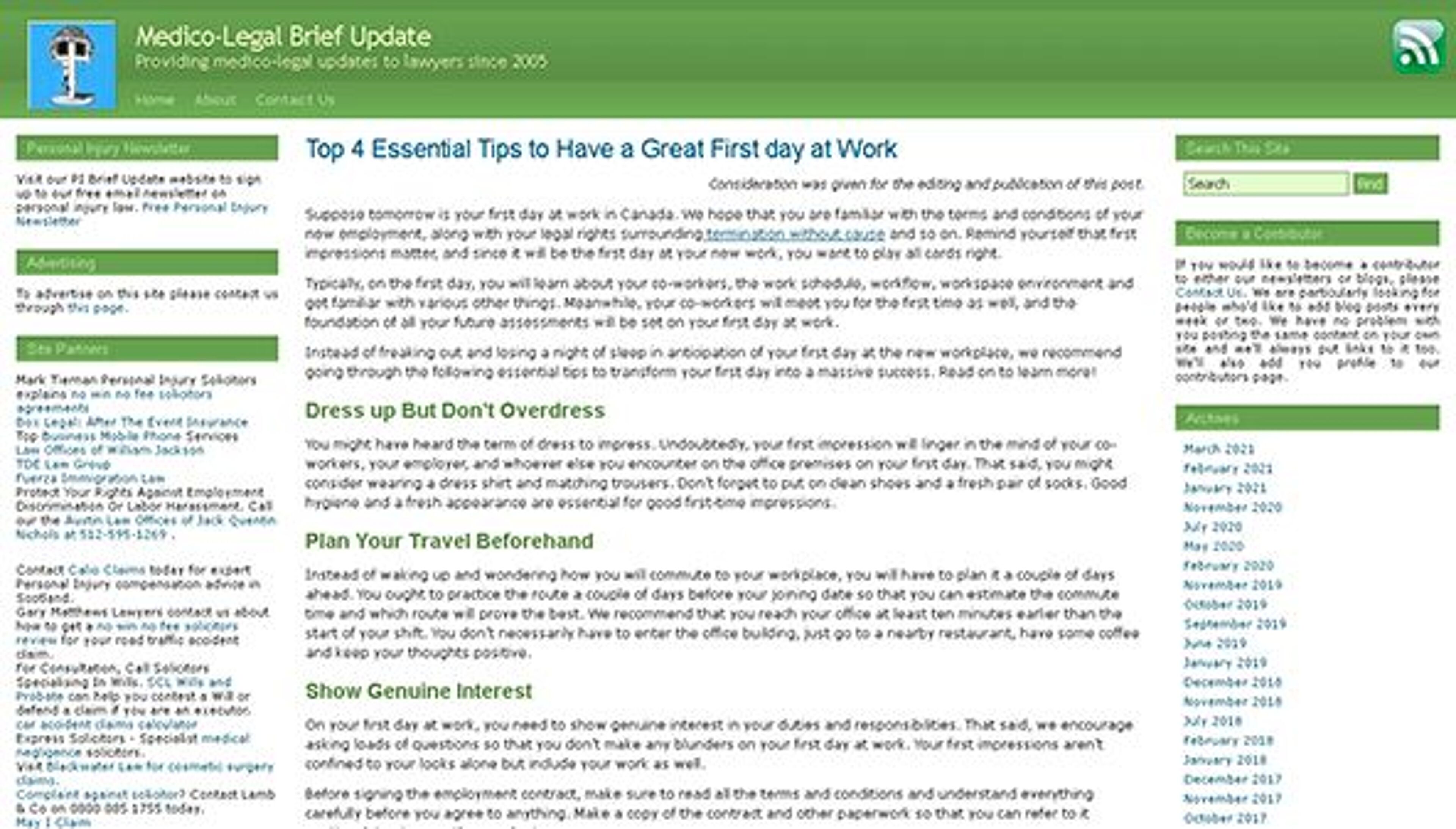 Medico-legal brief update (medicolegalbriefupdate.com)