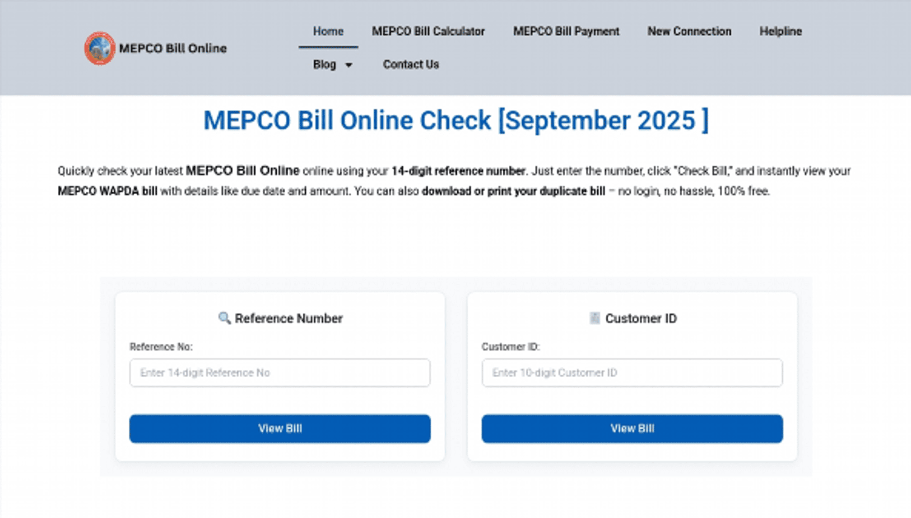 mepcoebillcheck.pk