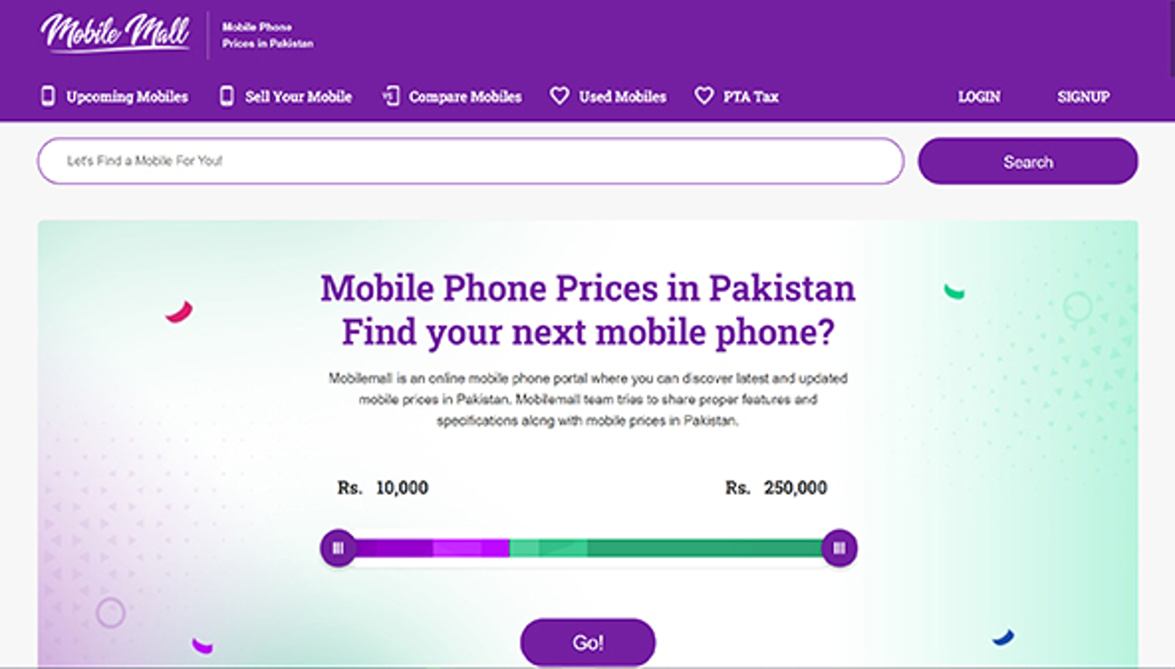 Mobil bevásárlóközpont (mobilemall.pk)