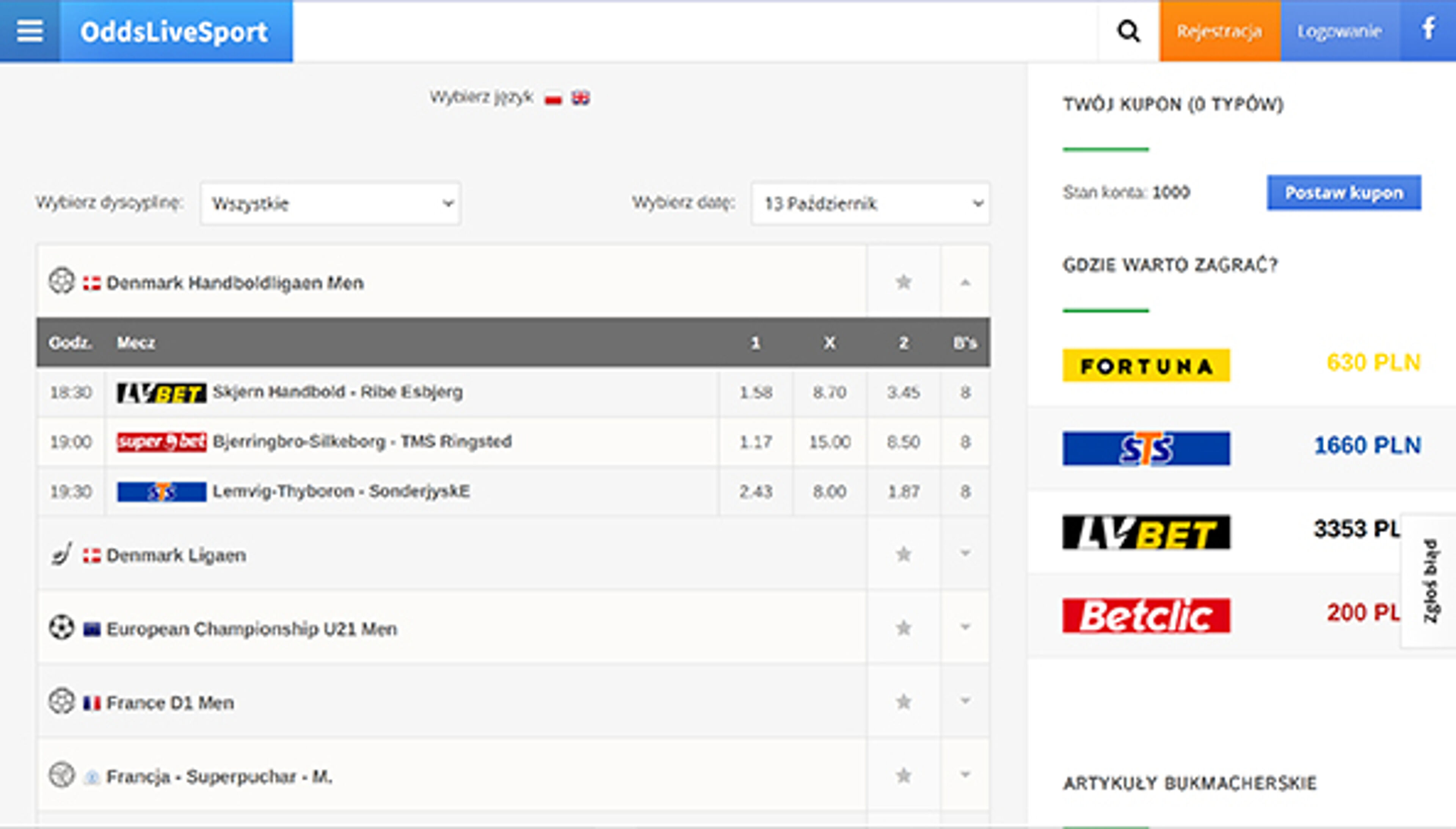 Quote sport dal vivo (oddslivesport.com)