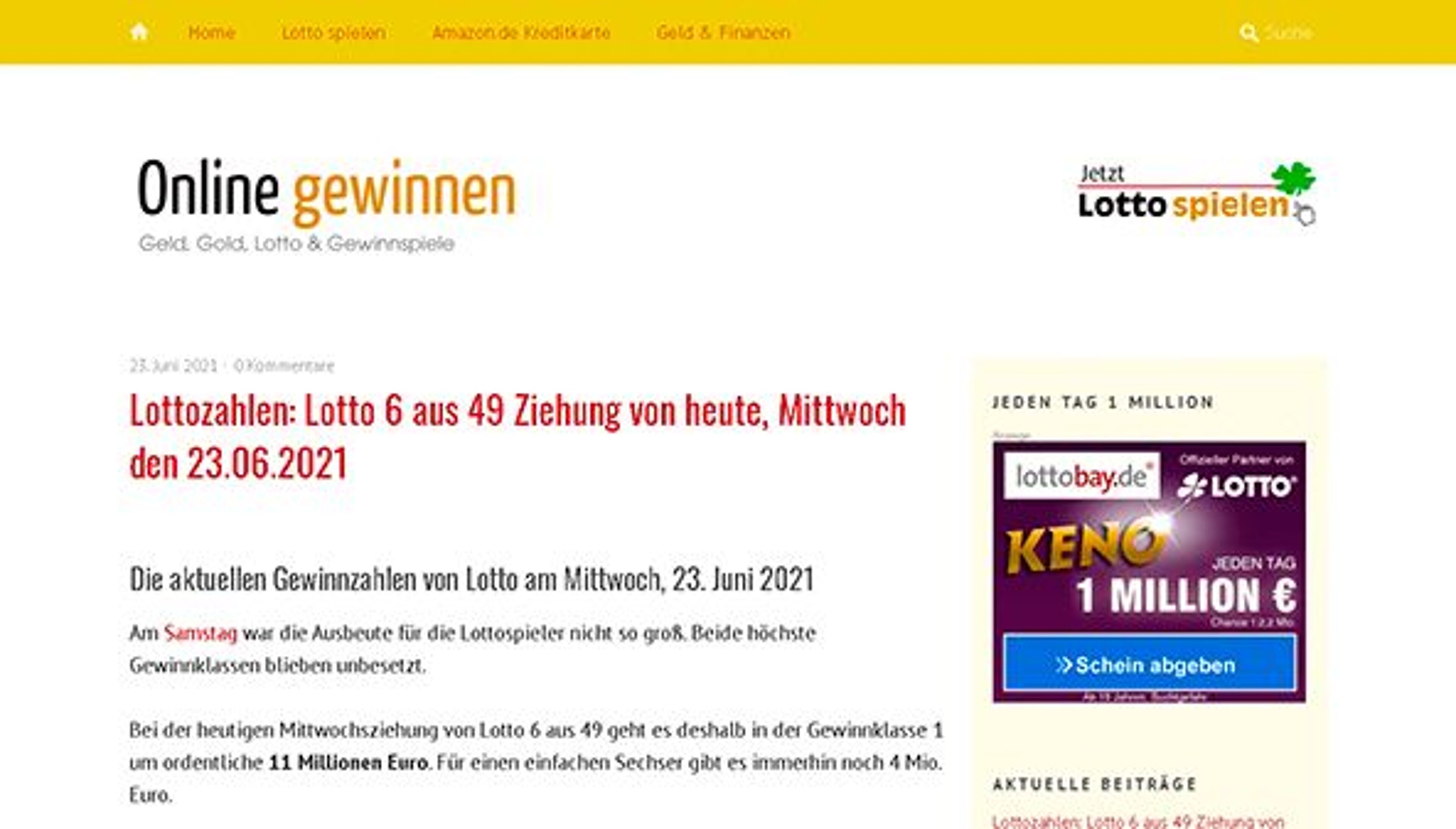 Выиграть онлайн (onlinegewinnen.info)