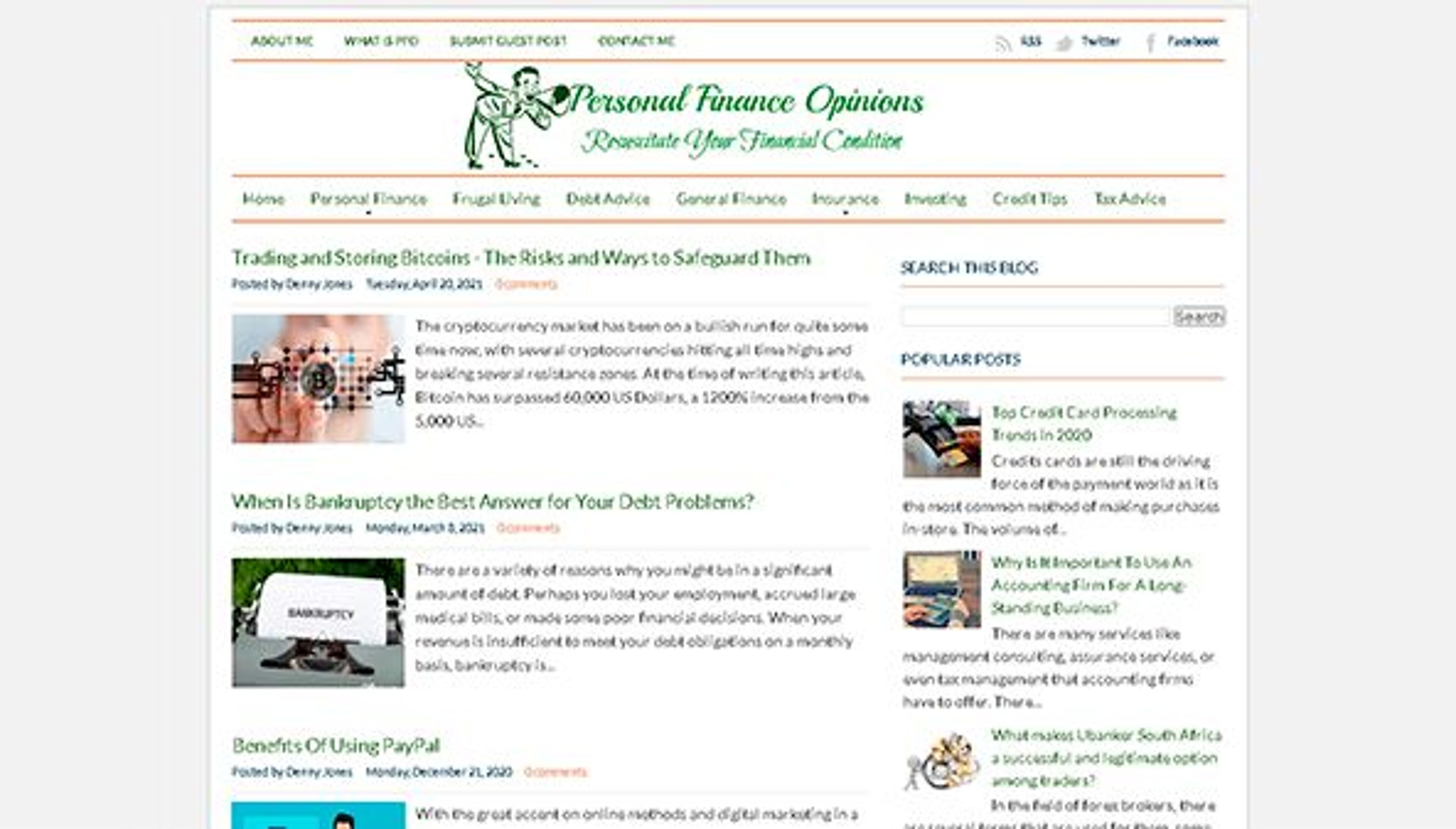 Personal finance opinions (personalfinanceopinions.com)