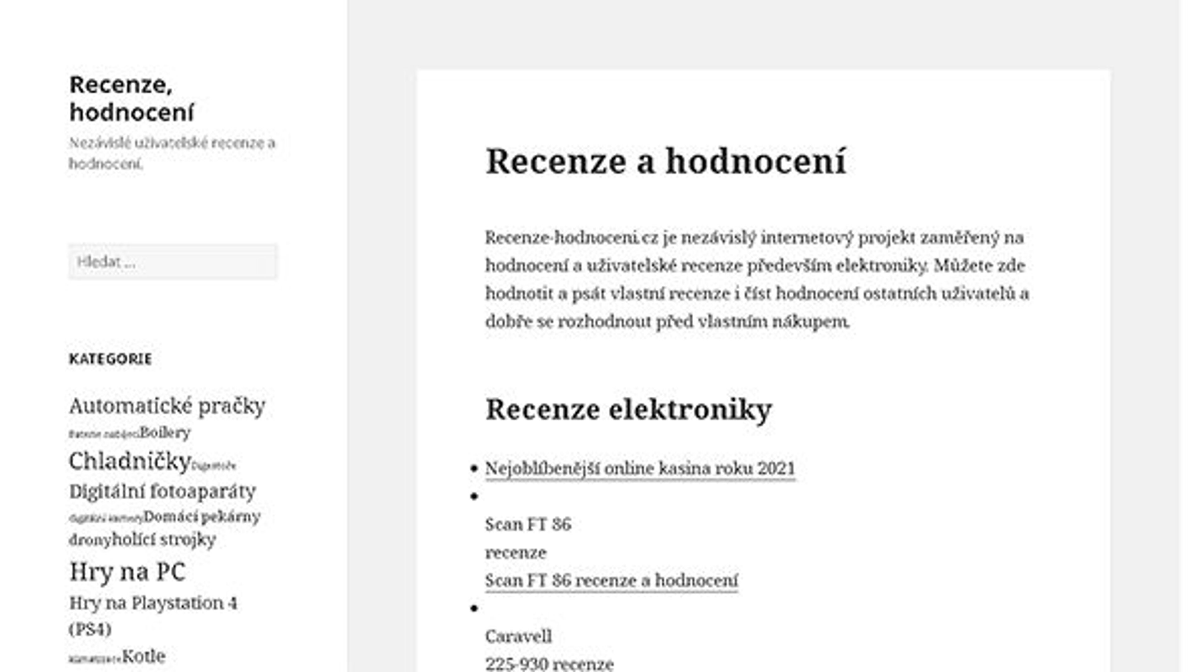 Отзывы и рейтинги (recenze-hodnoceni.cz)