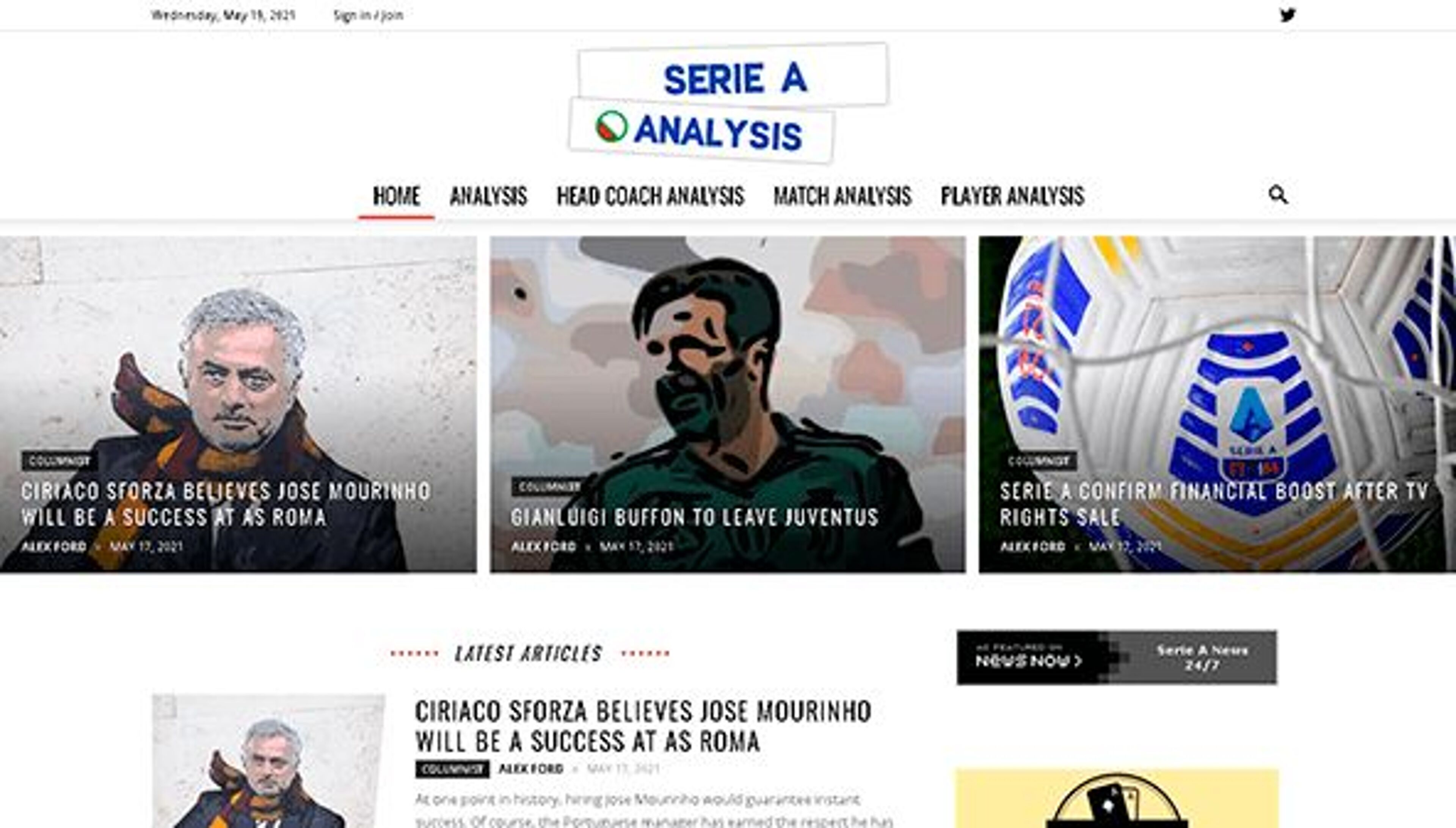 Seriea analizė (serieaanalysis.com)
