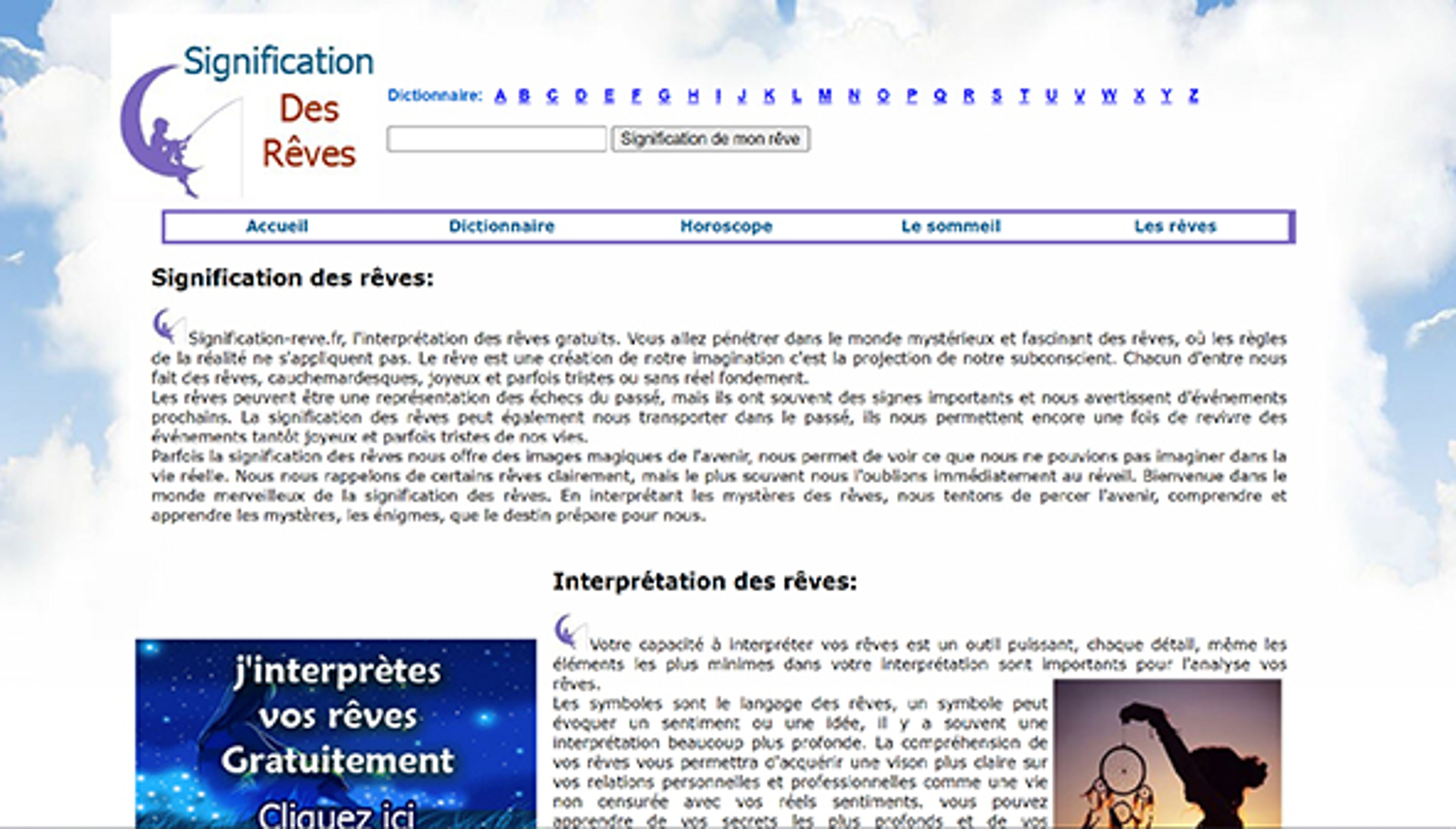 Bedeutung der Träume (signification-reve.fr)