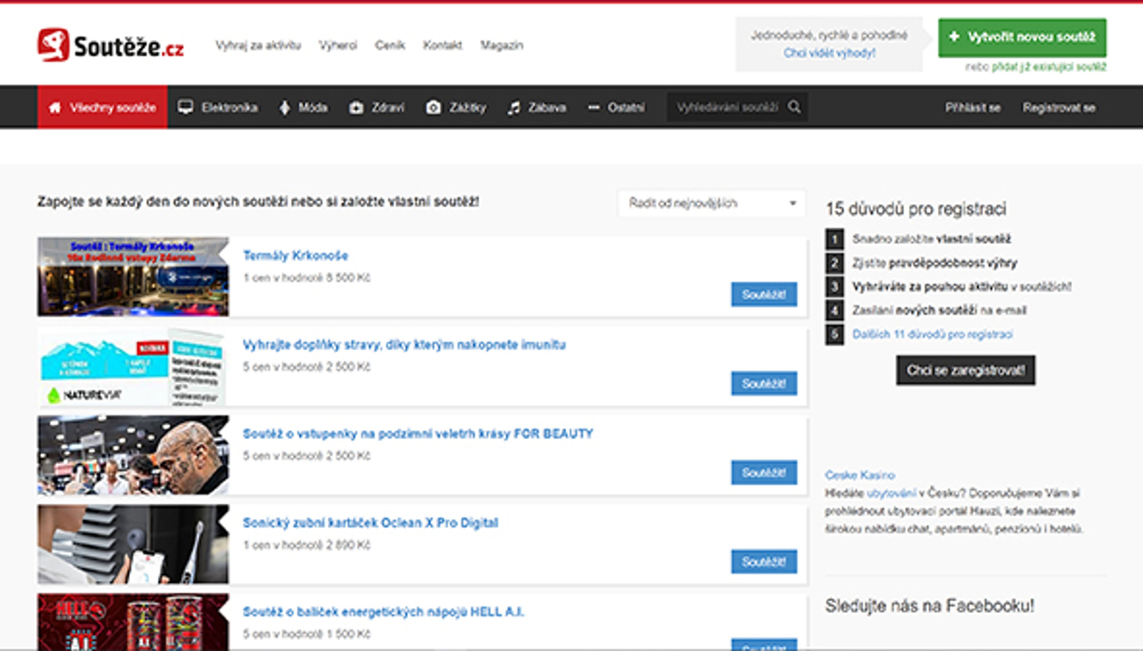 Соревнования (souteze.cz)