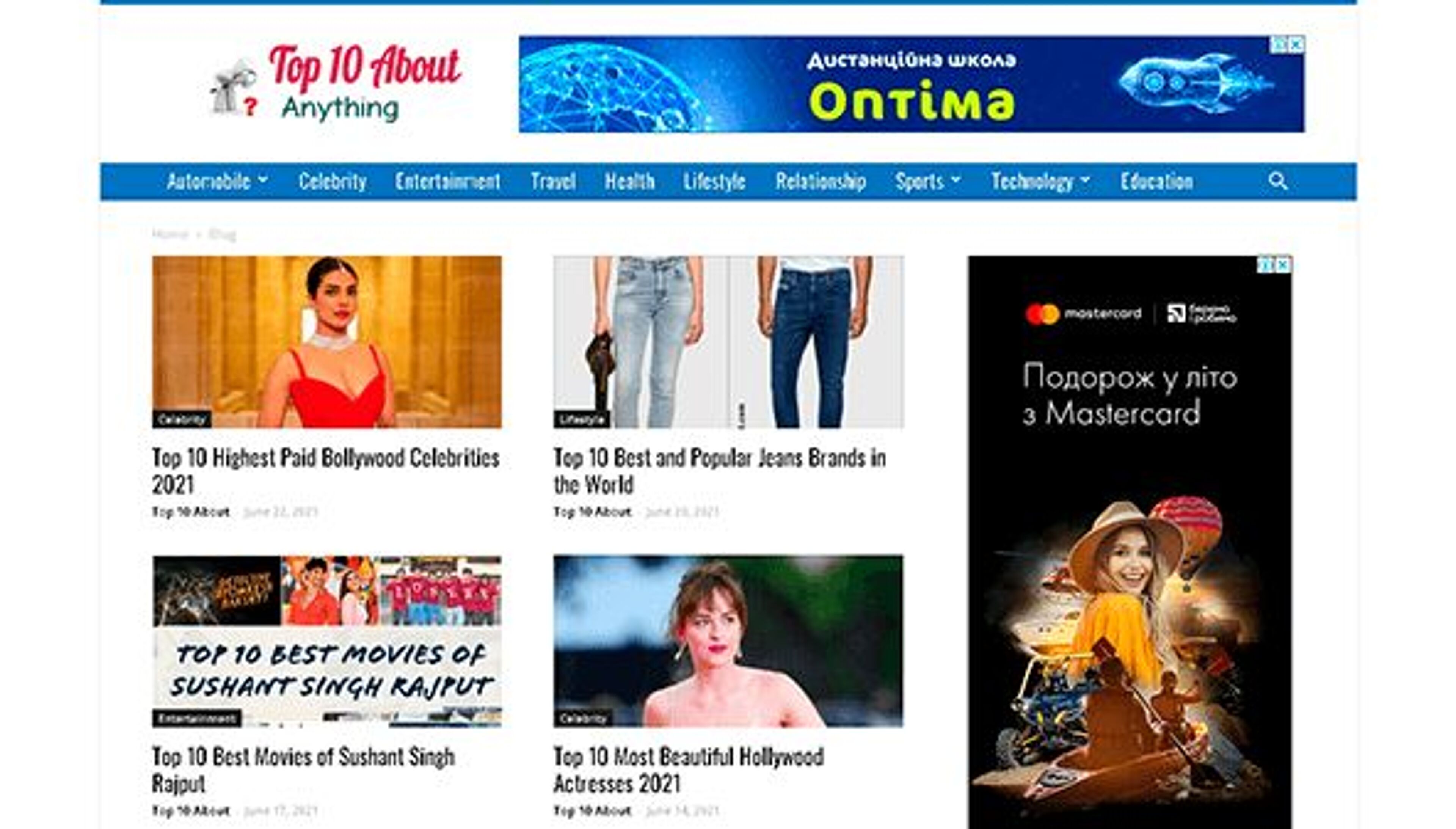 Las 10 mejores sobre (top10about.com)