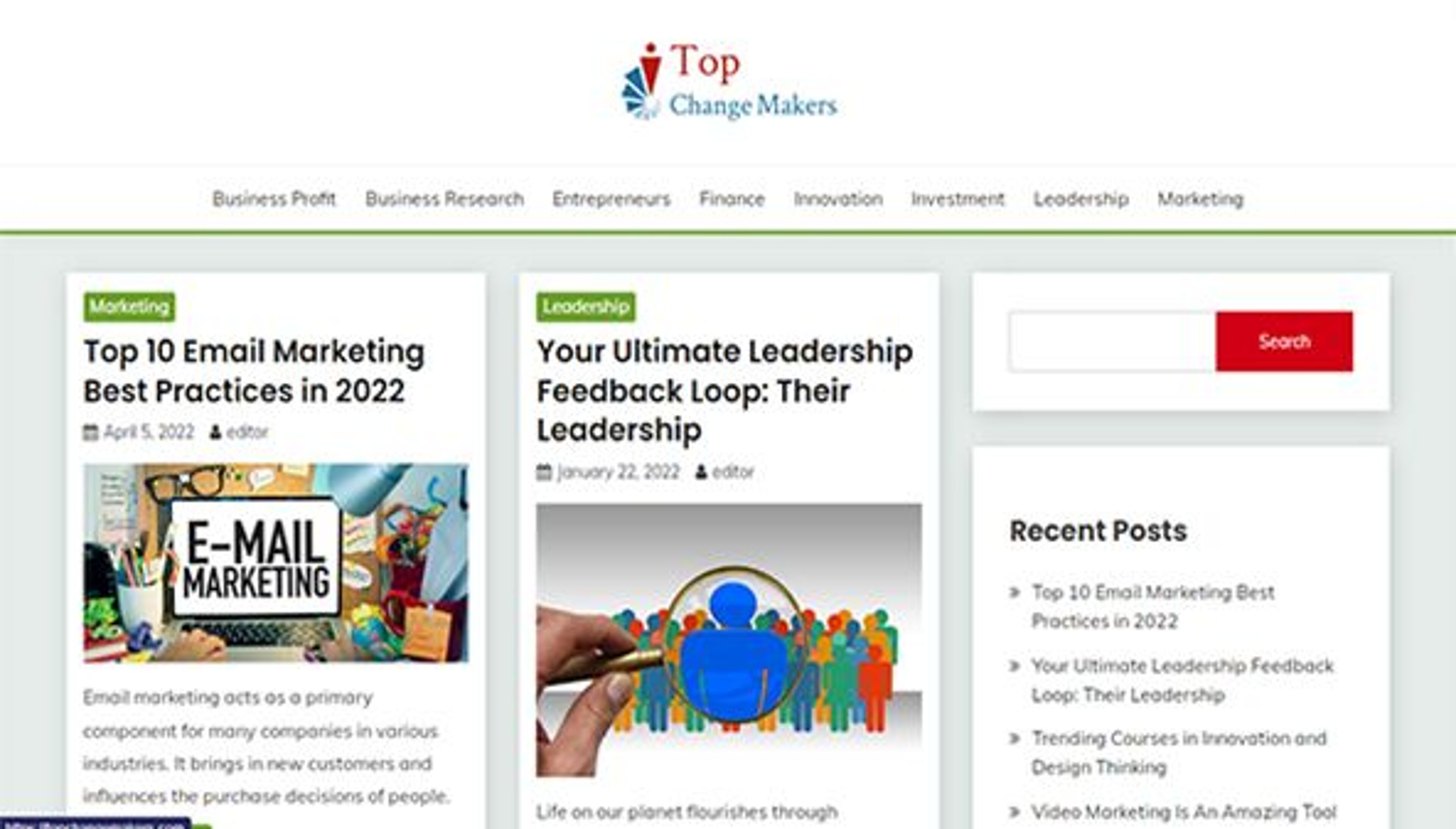 Principais agentes de mudança (topchangemakers.com)