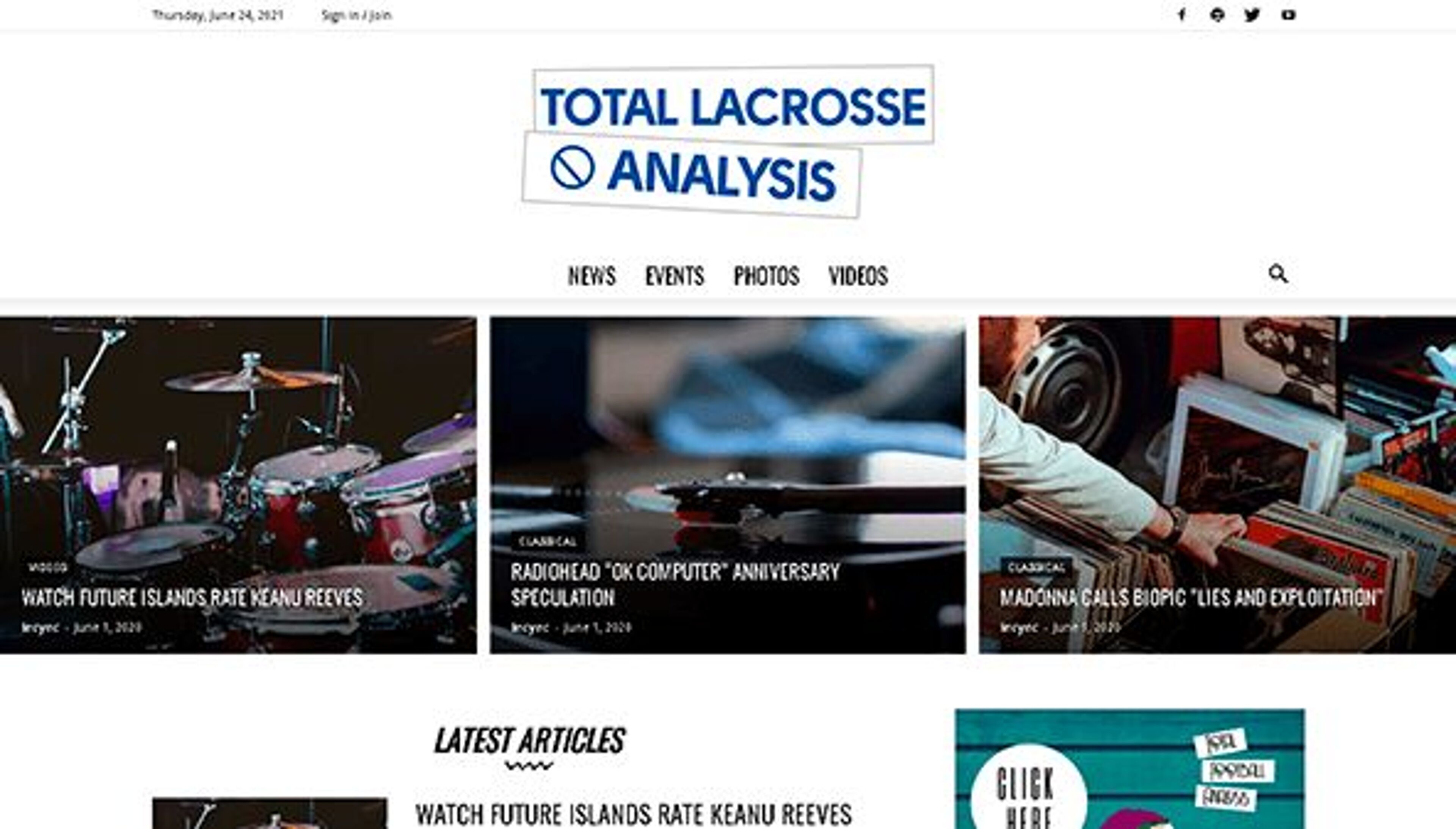 Полный анализ лакросса (totallacrosseanalysis.com)