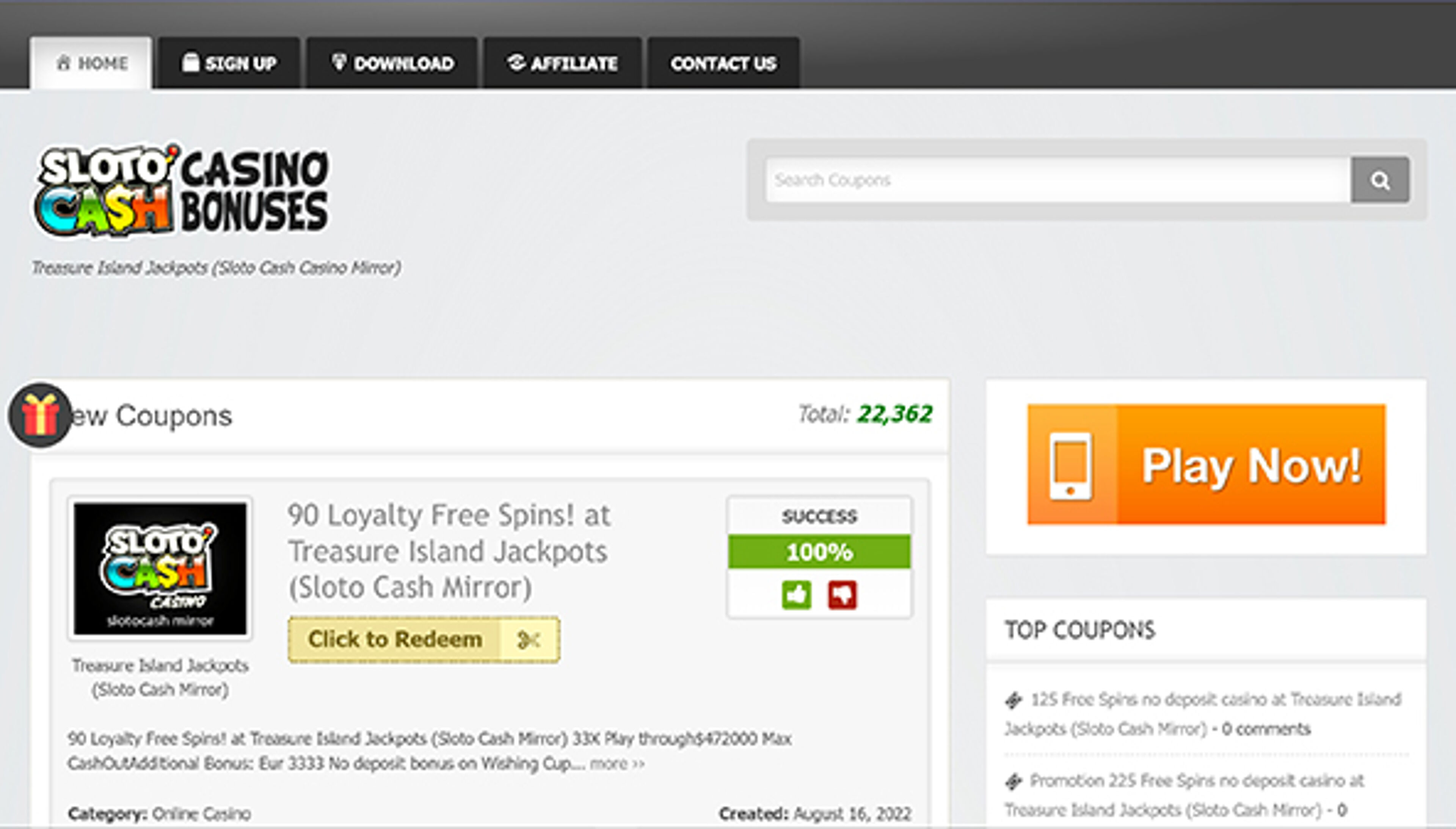 Джекпоты острова сокровищ (treasureislandjackpots.com)