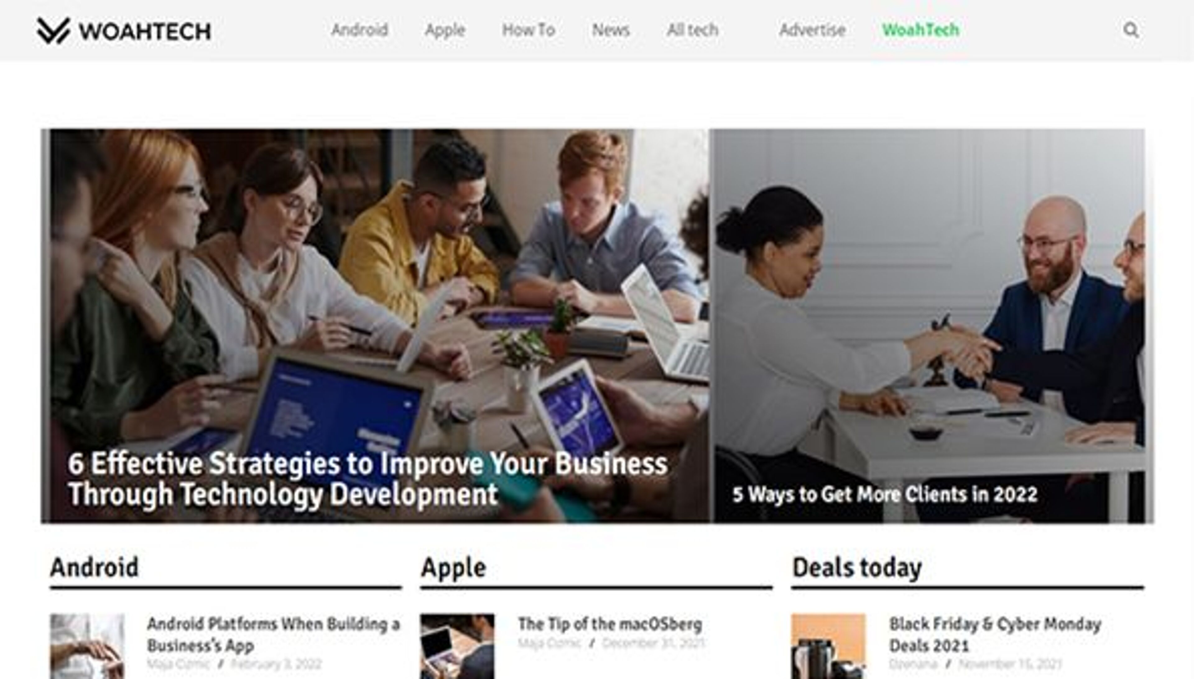 Wow technológia (woahtech.com)